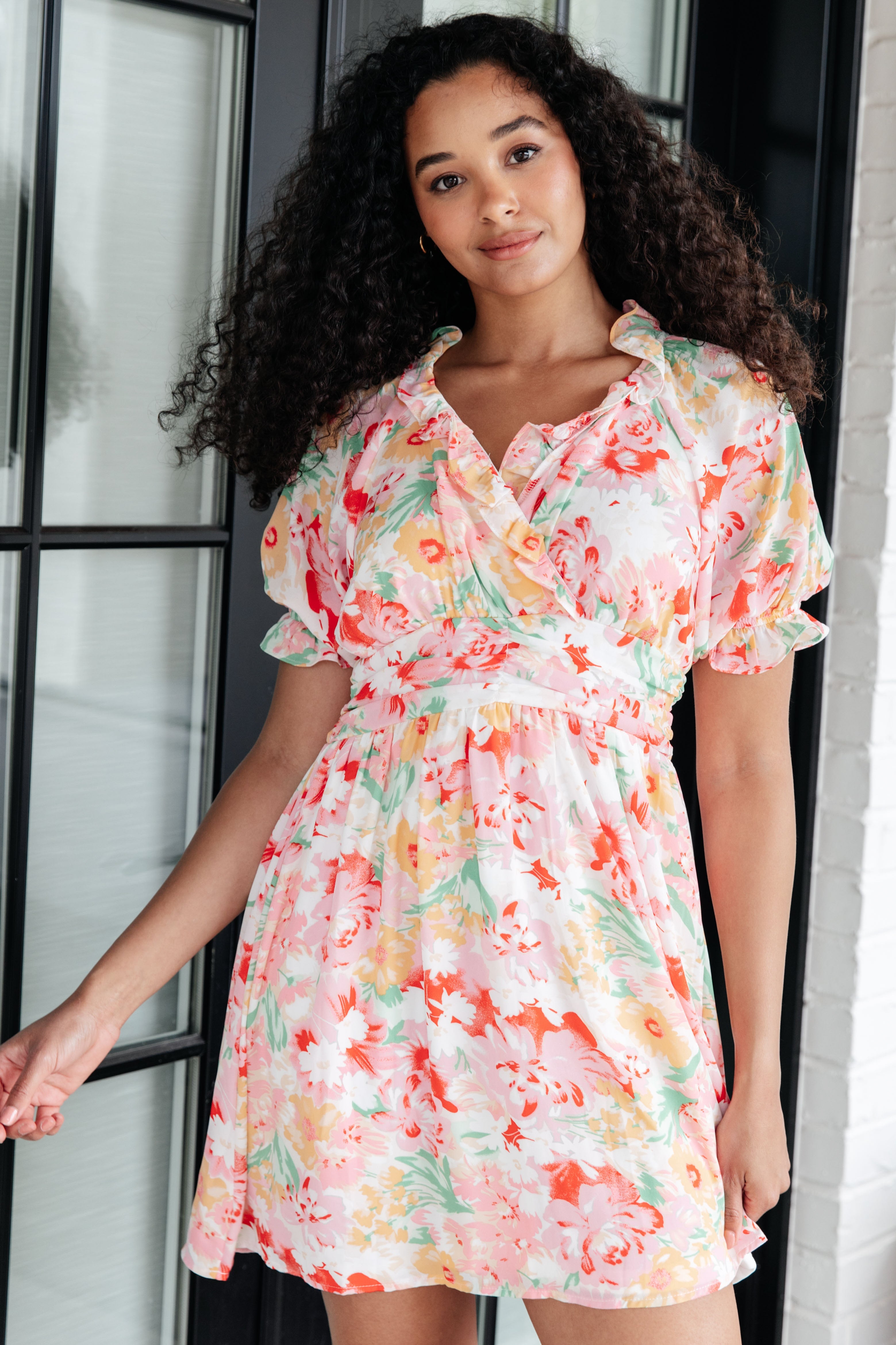 Fancy Free Floral Coquette Dress