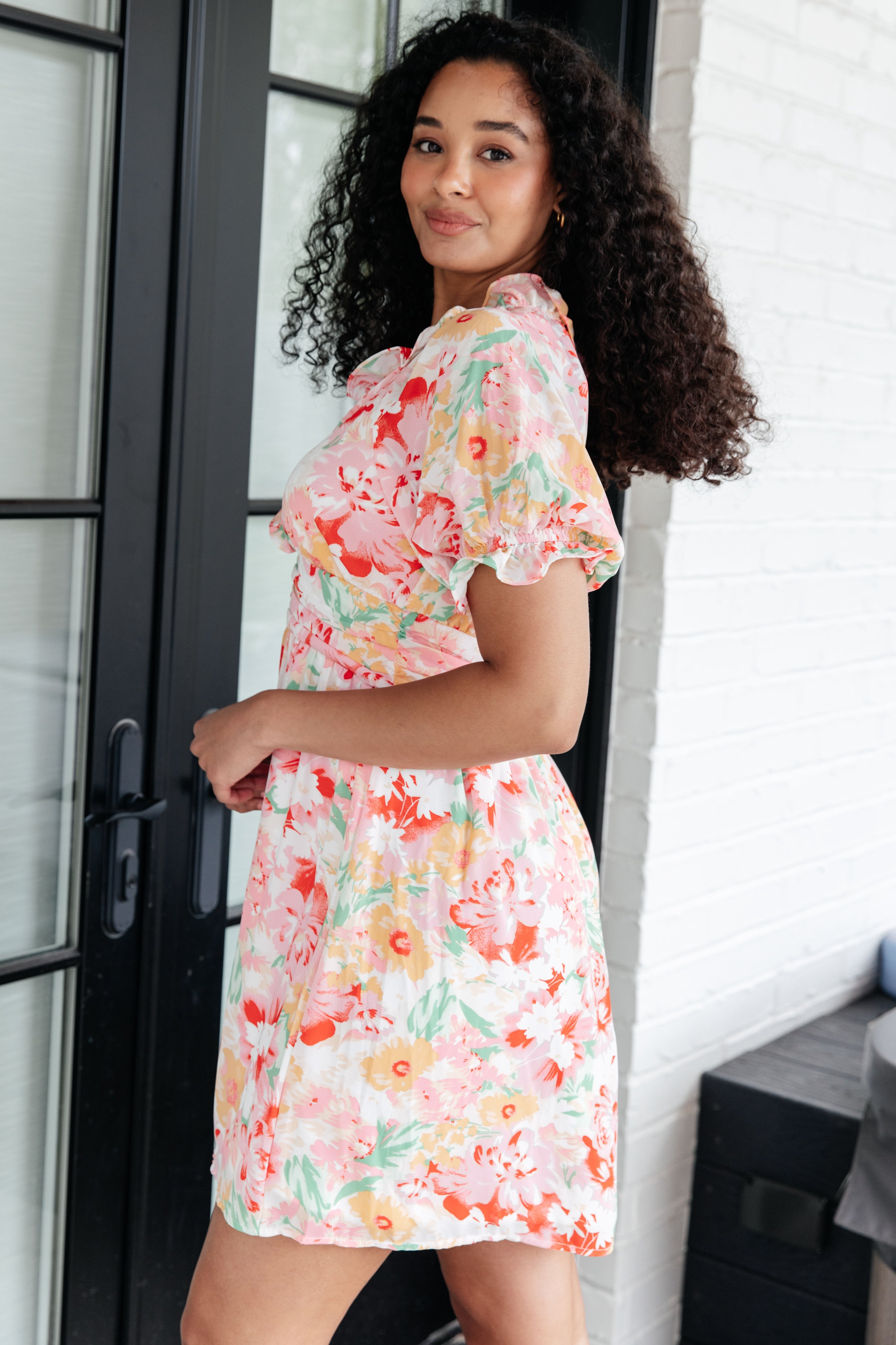 Fancy Free Floral Coquette Dress