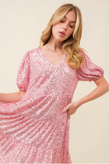 Pink Swifty Sequin Dress Lover Era