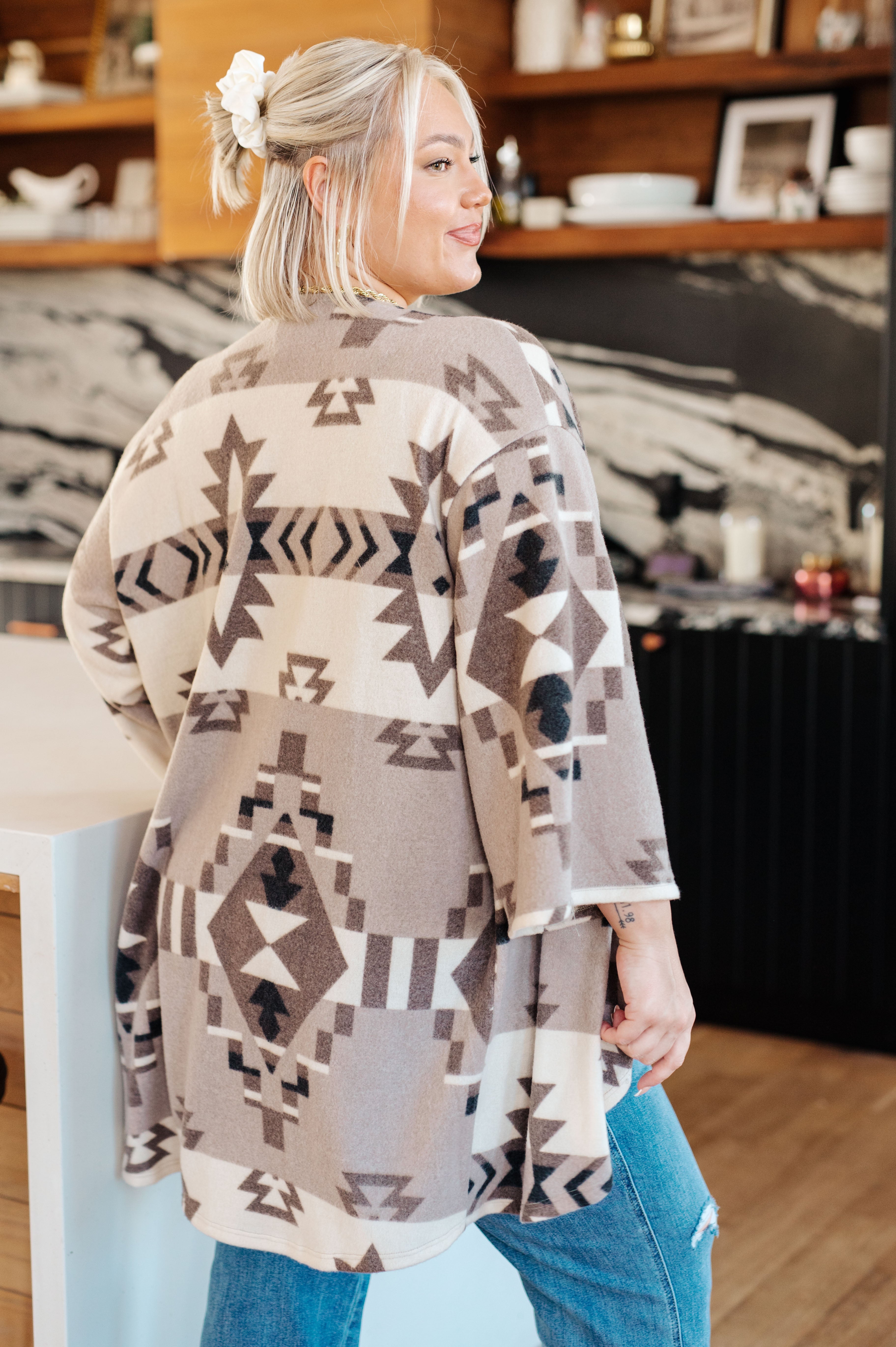 Aztec Full of Character Kimono Cardigan