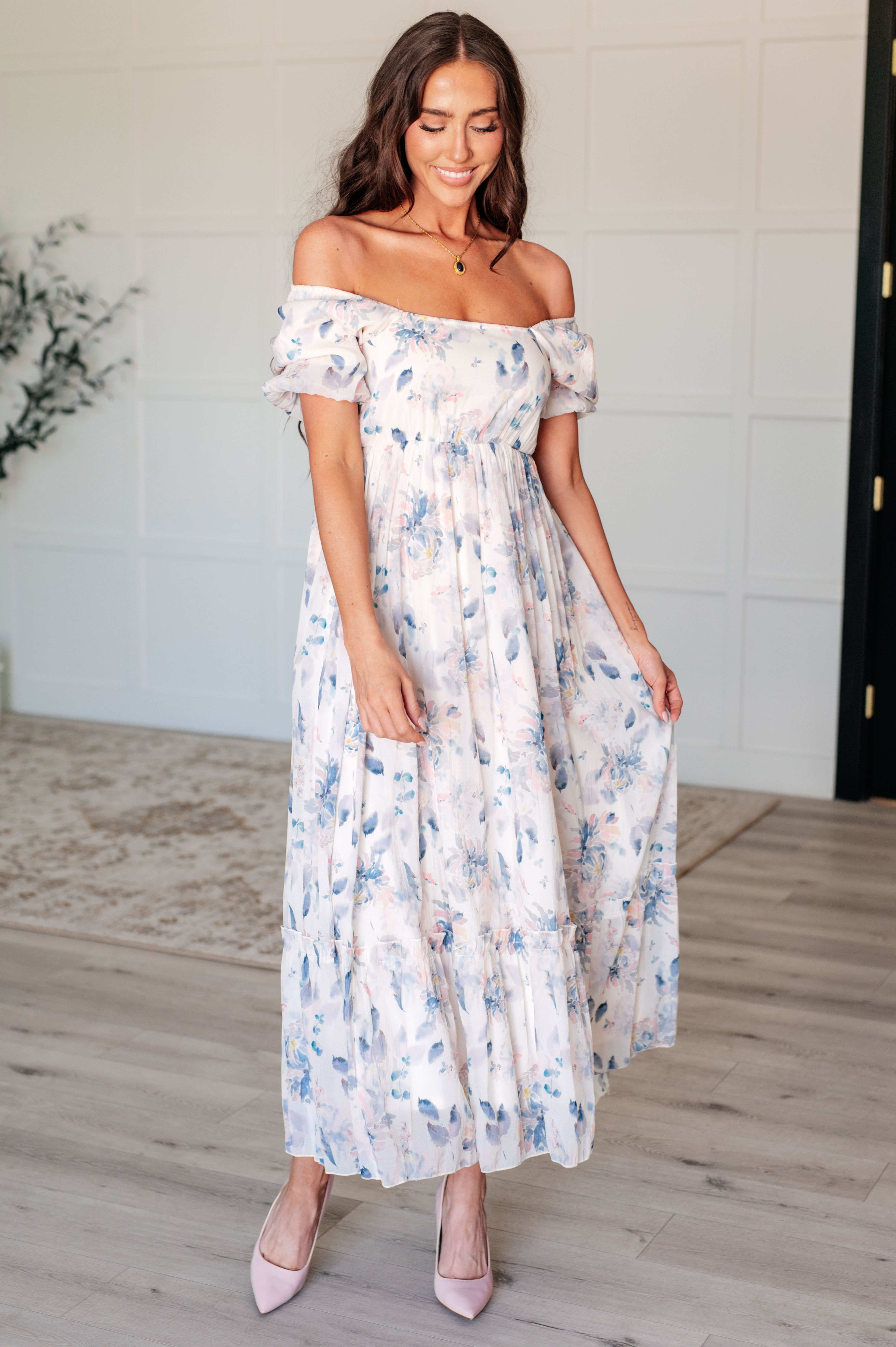 Watercolor Muse Floral Dress