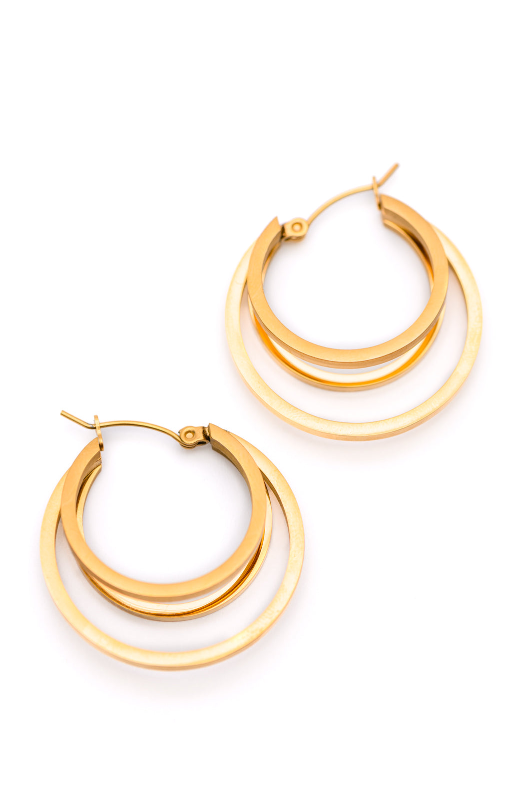 18K Gold Plated Hoop Earrings