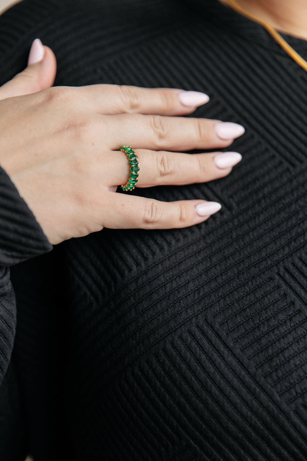 18k Gold Plated Green With Envy Ring