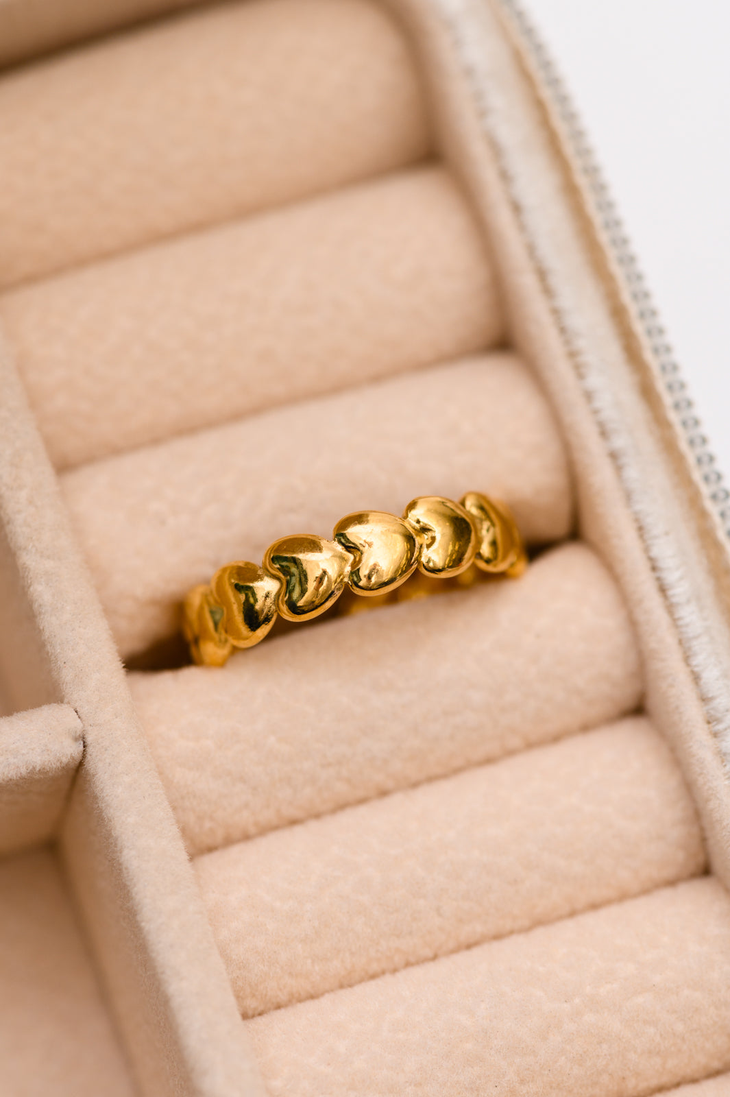 18K Gold Plated Hearts on Hearts Ring