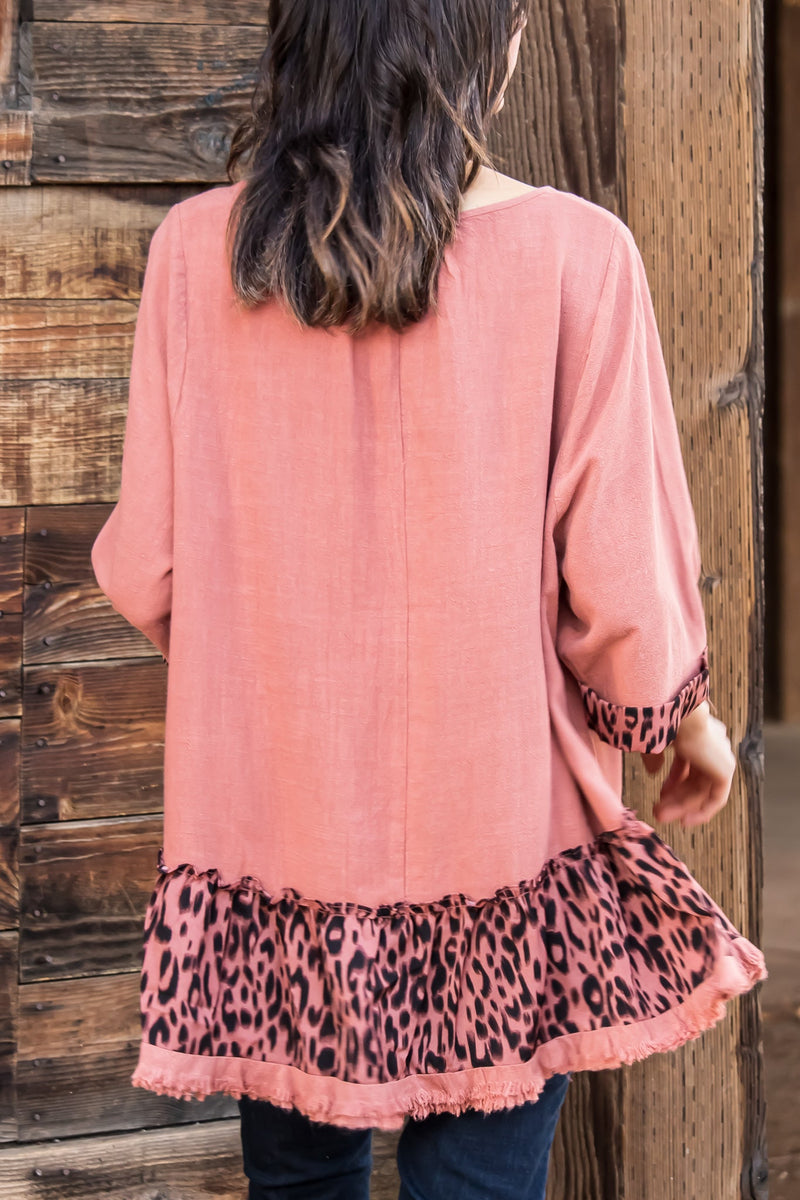 Linen Blouse In Clay -SALE-