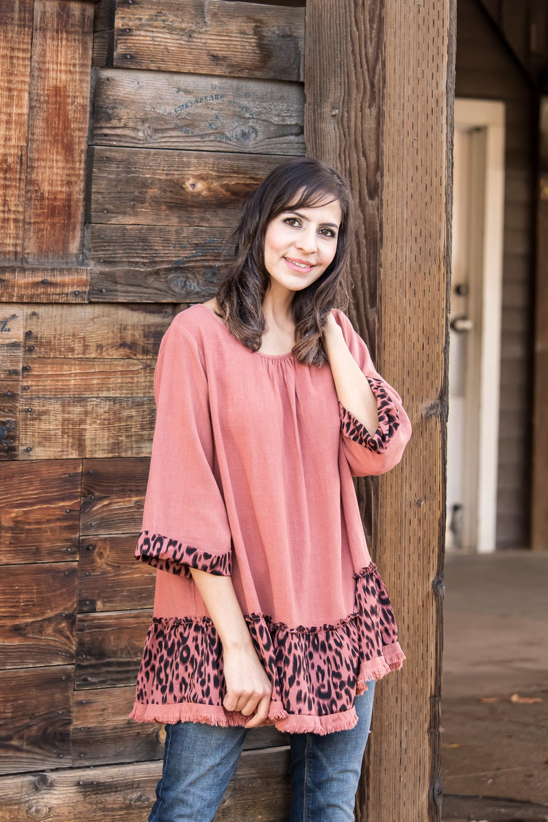 Linen Blouse In Clay -SALE-