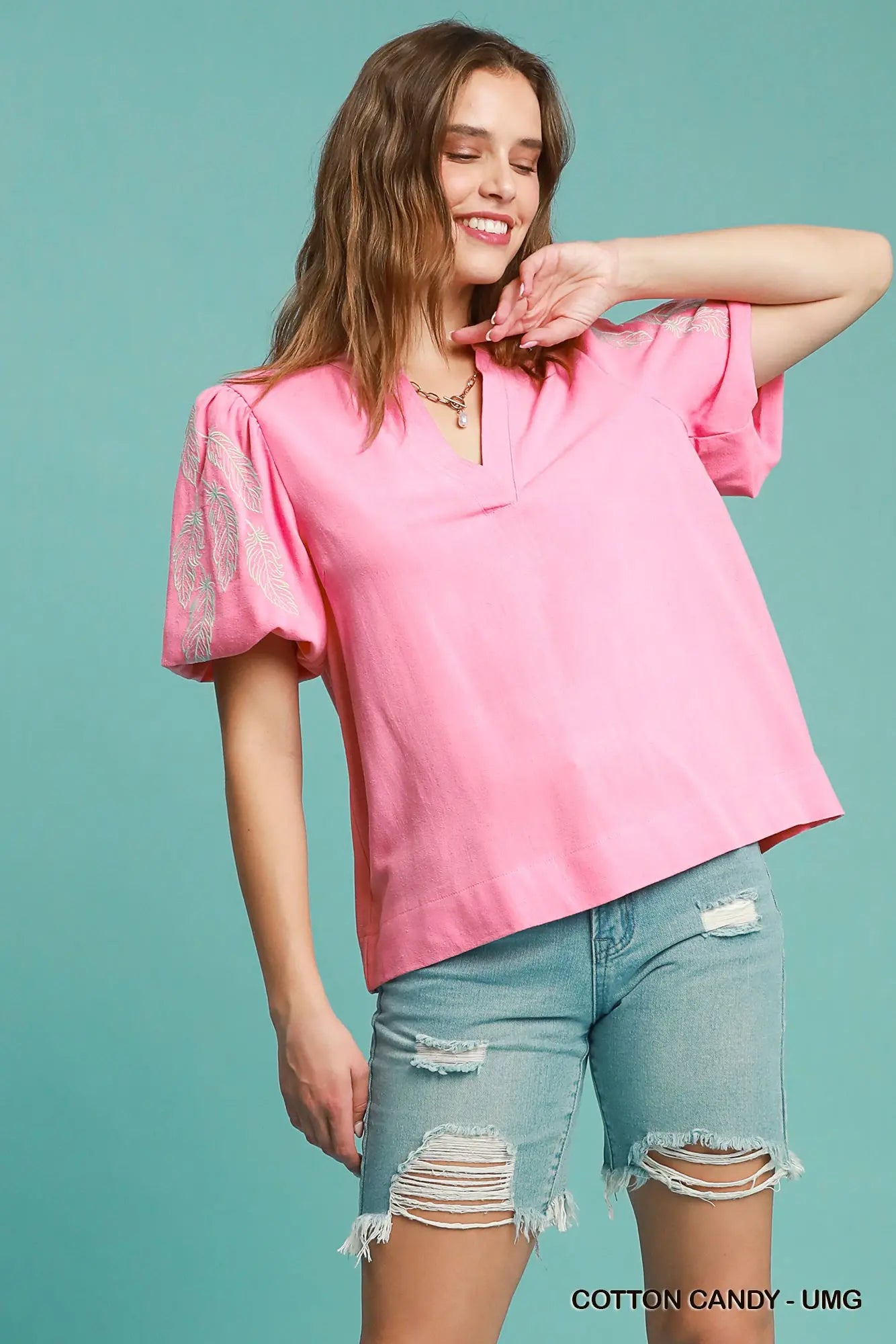 Pretty In Pink Linen Blouse *PREORDER*