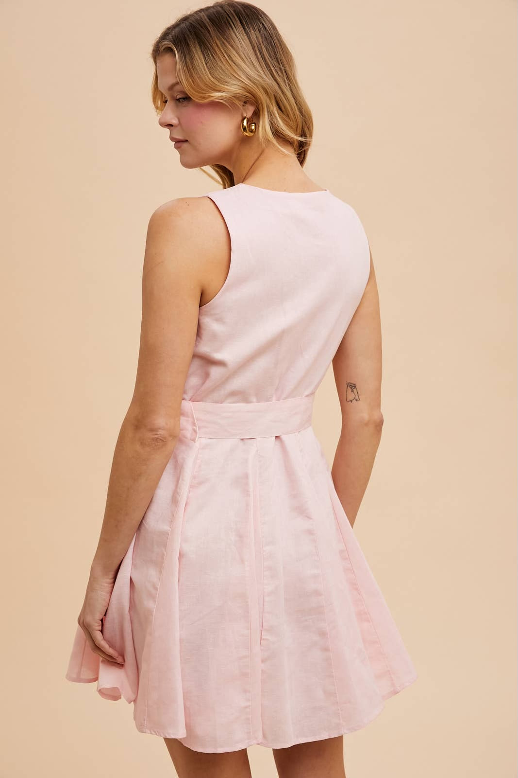 Pretty in Pink Linen Dress