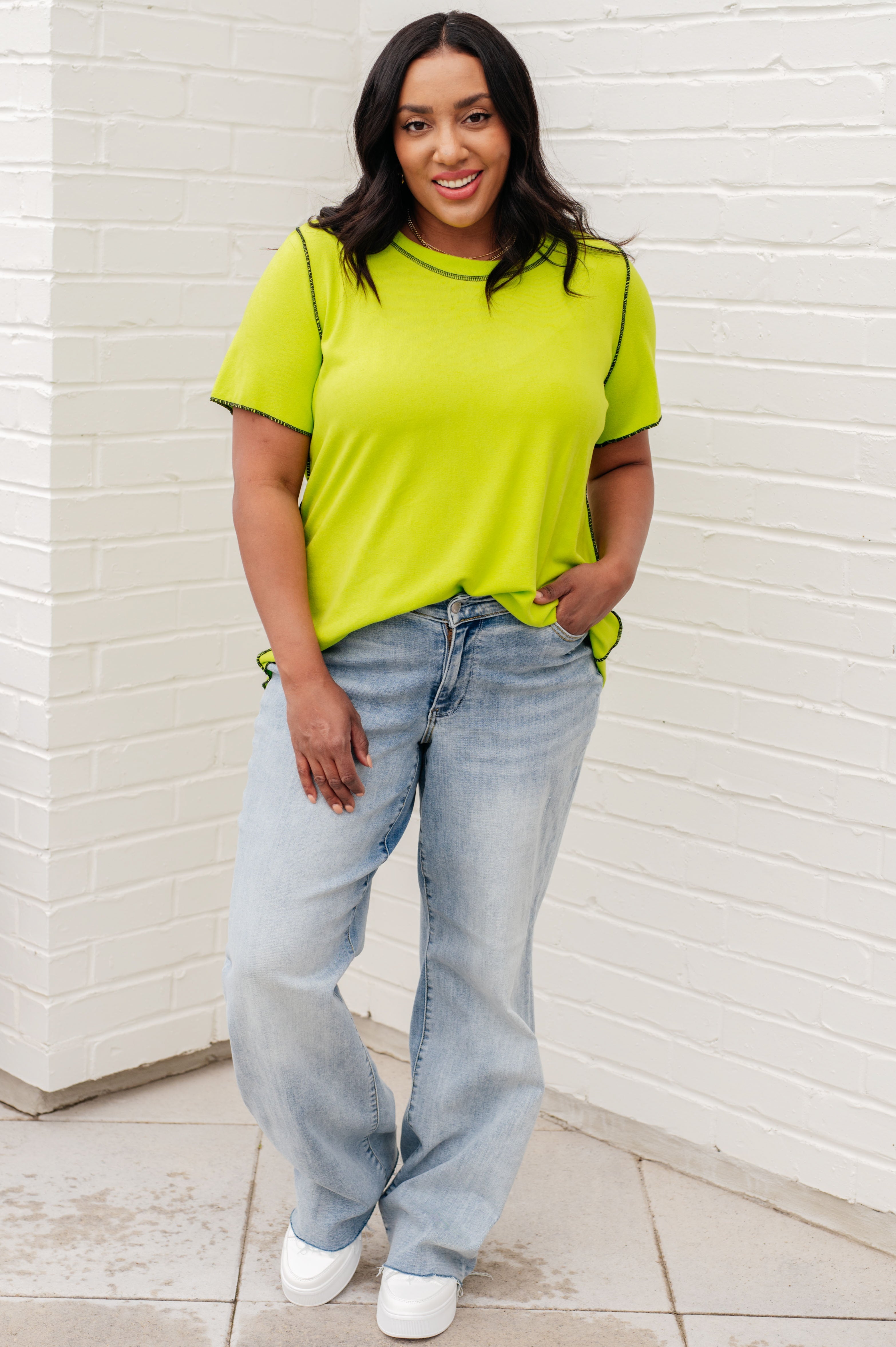 Lemons and Limes Contrast Neon Top