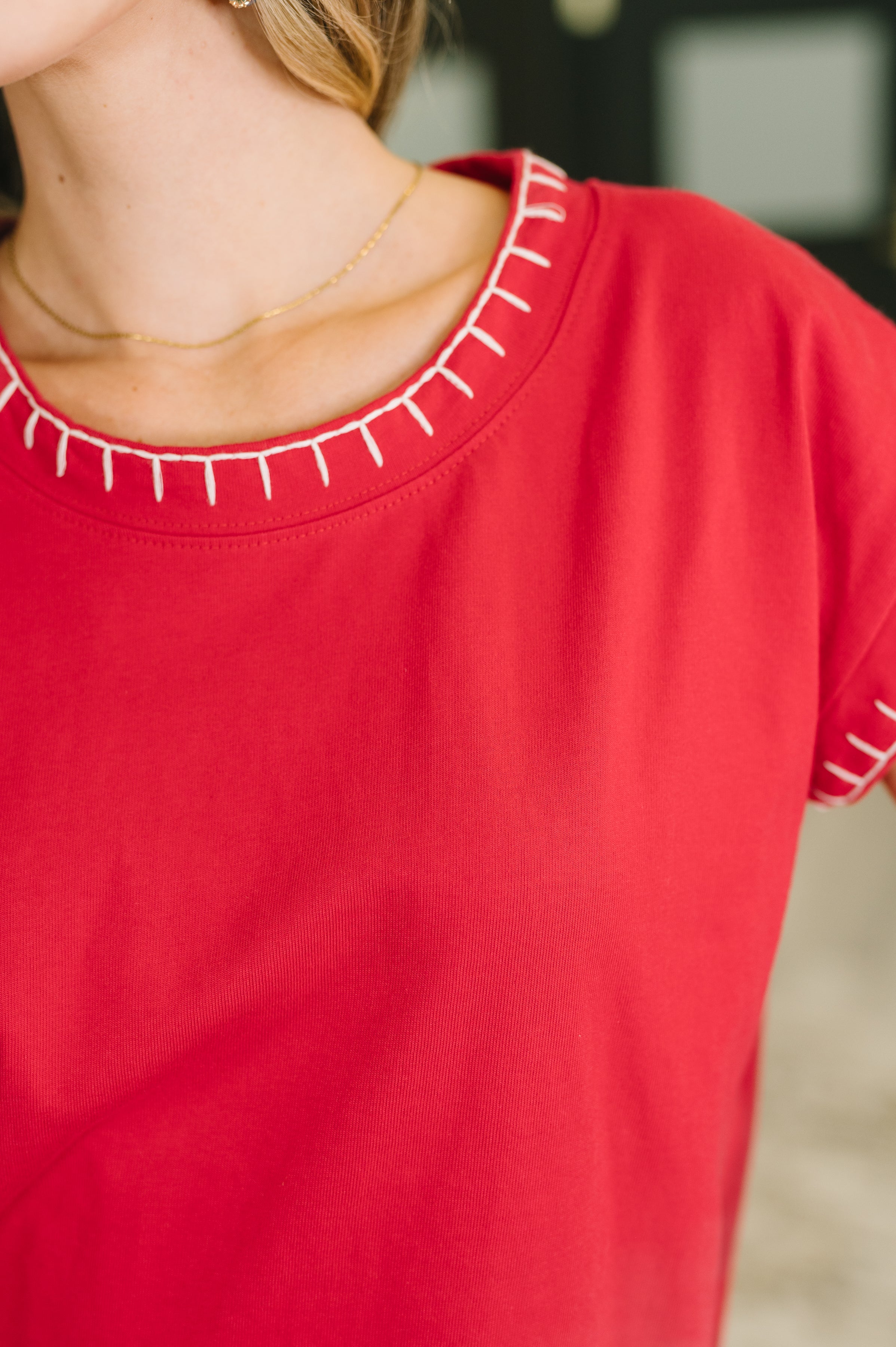 Little Details Trim Detail Top in Ruby