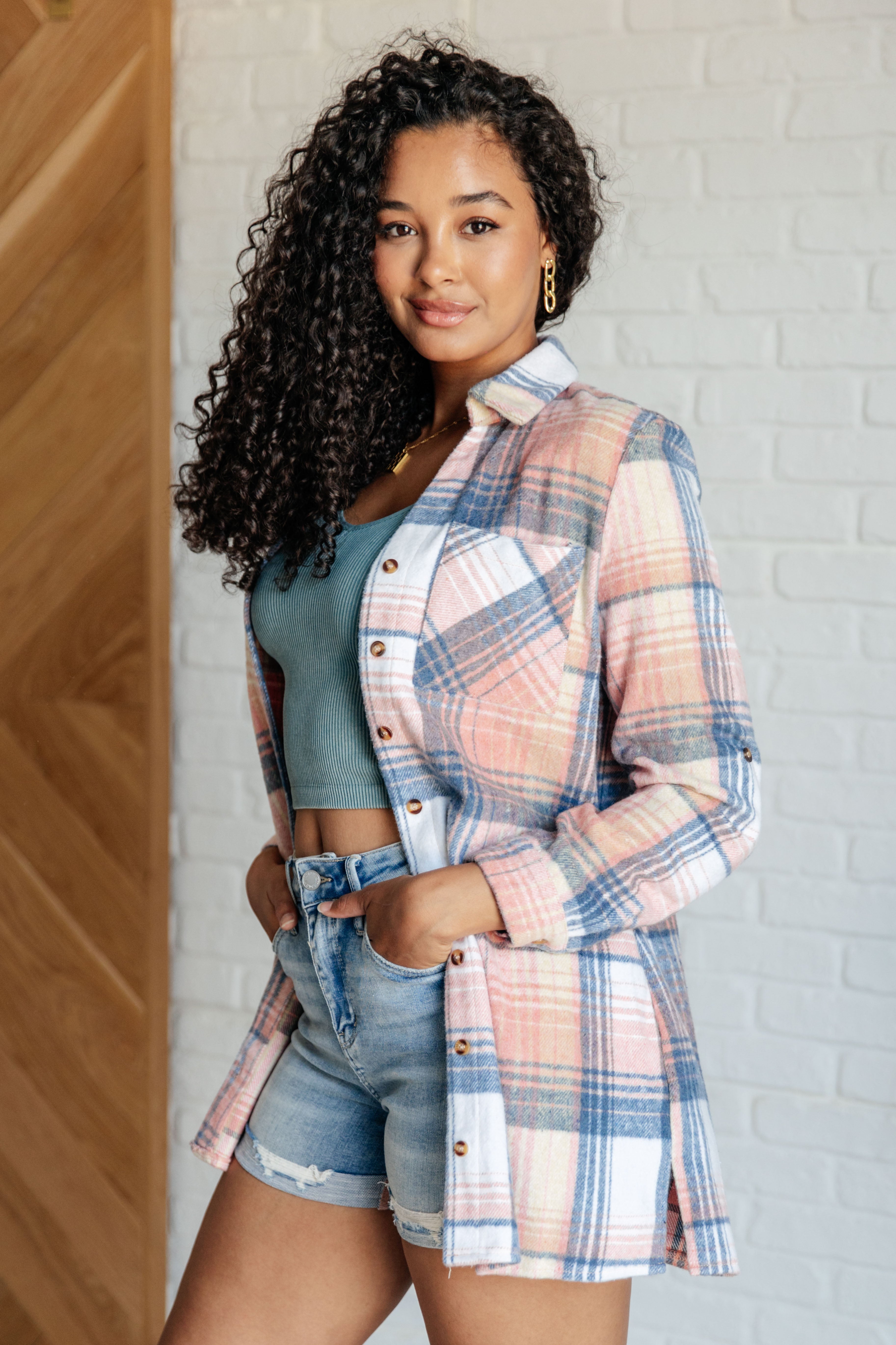 Lumber Jill Plaid Button Down Top