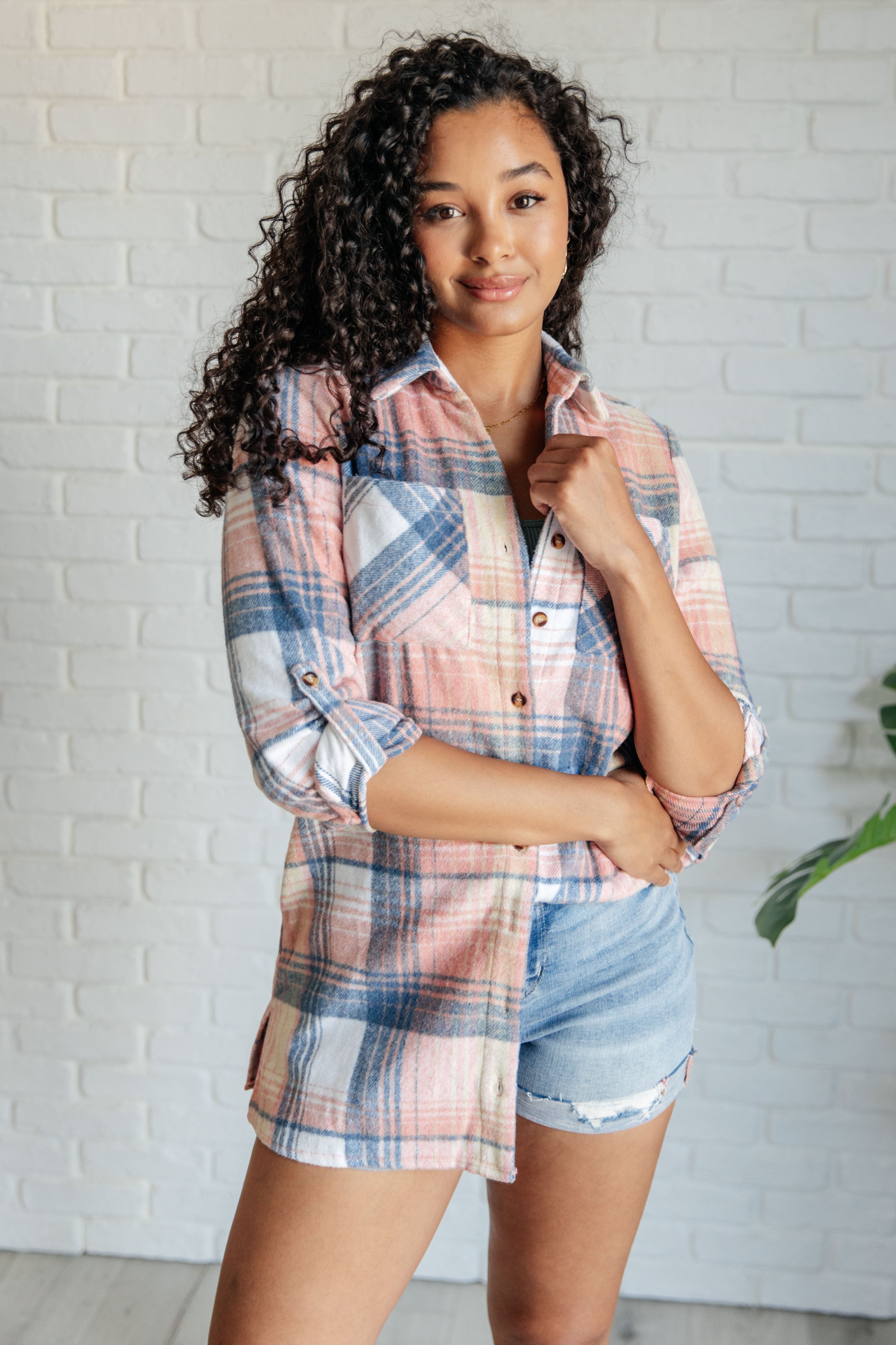 Lumber Jill Plaid Button Down Top