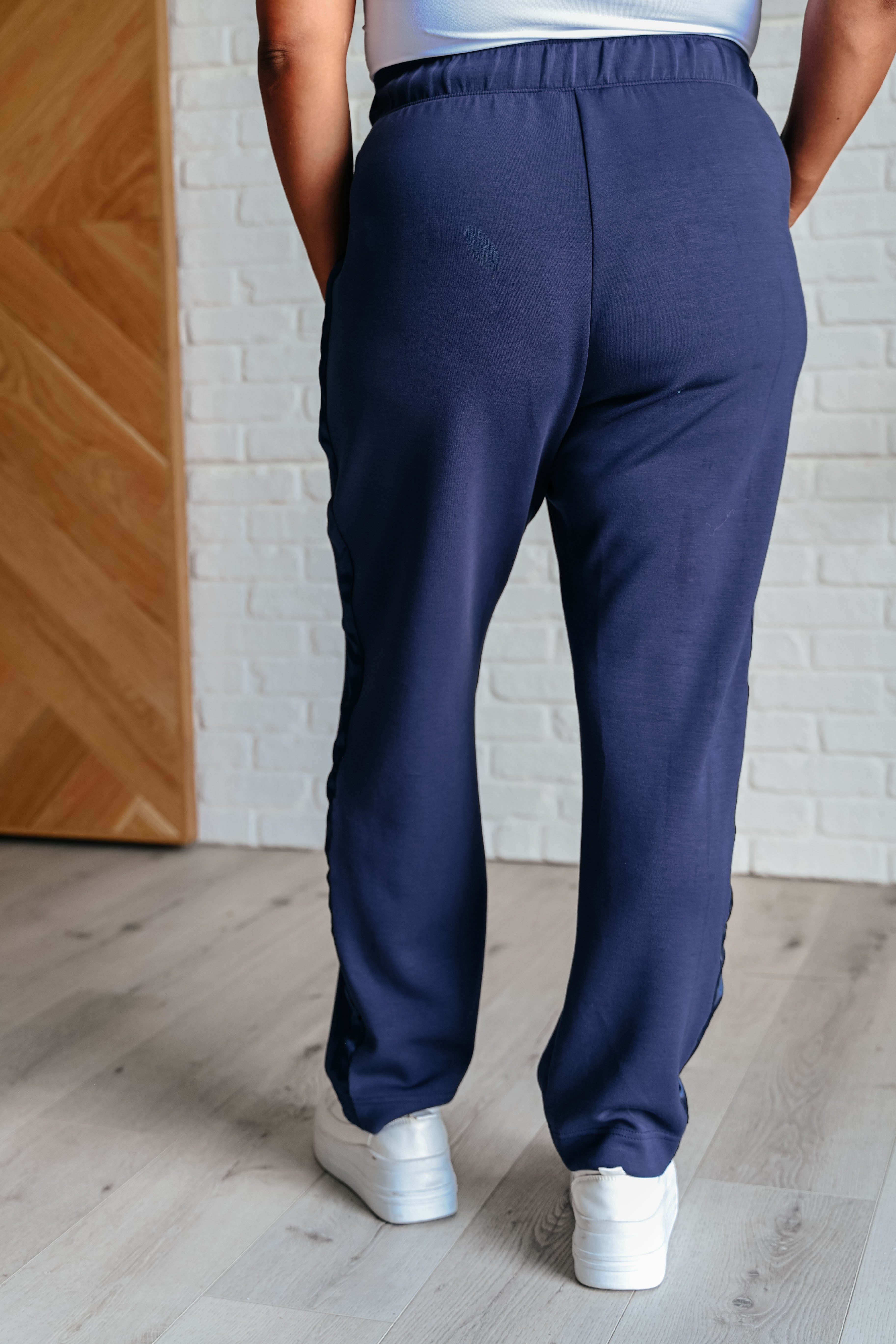 Nantucket Navy Satin Stripe Lounge Pants