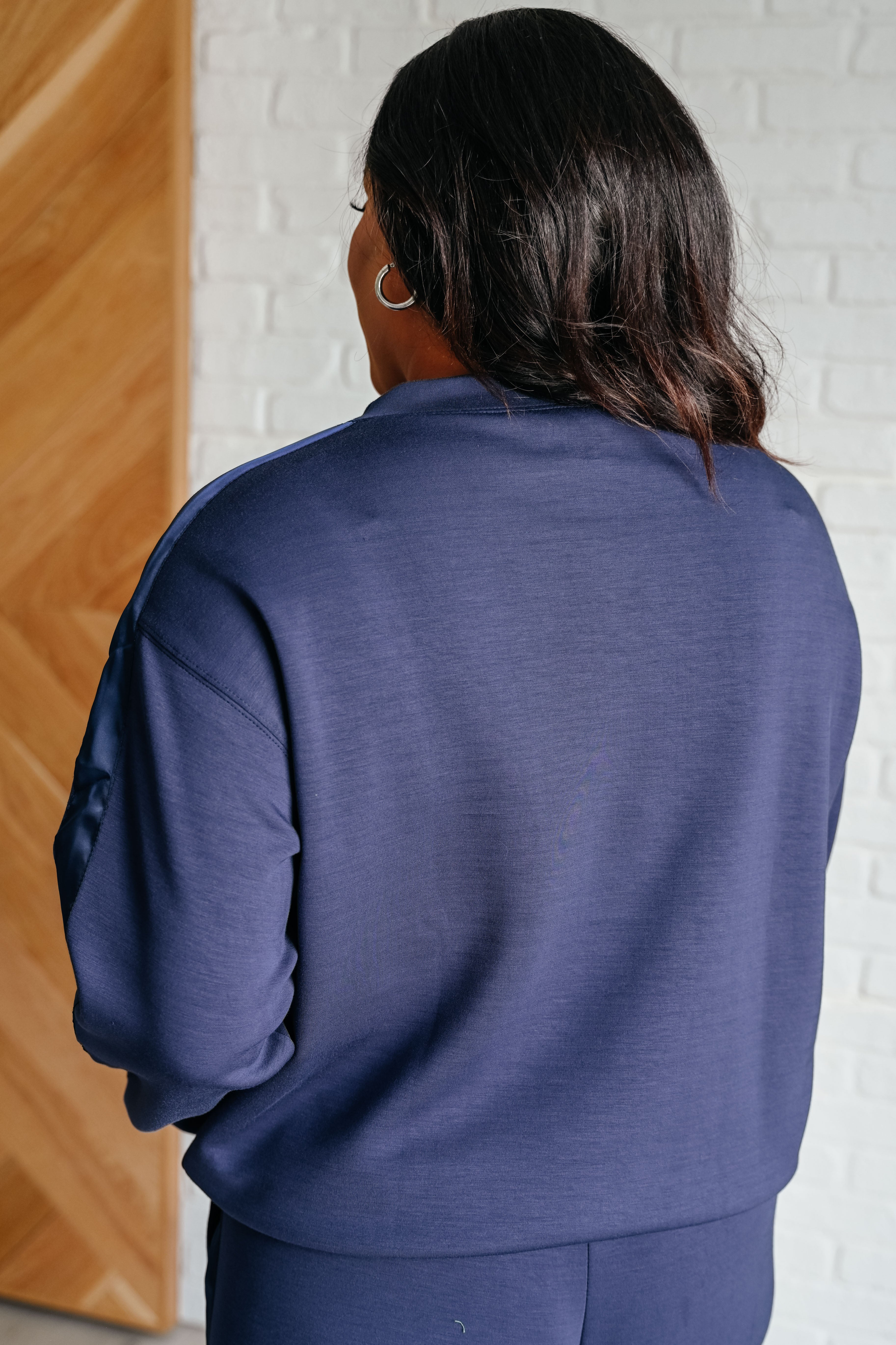 Nantucket Navy Lysa Satin Stripe Pullover