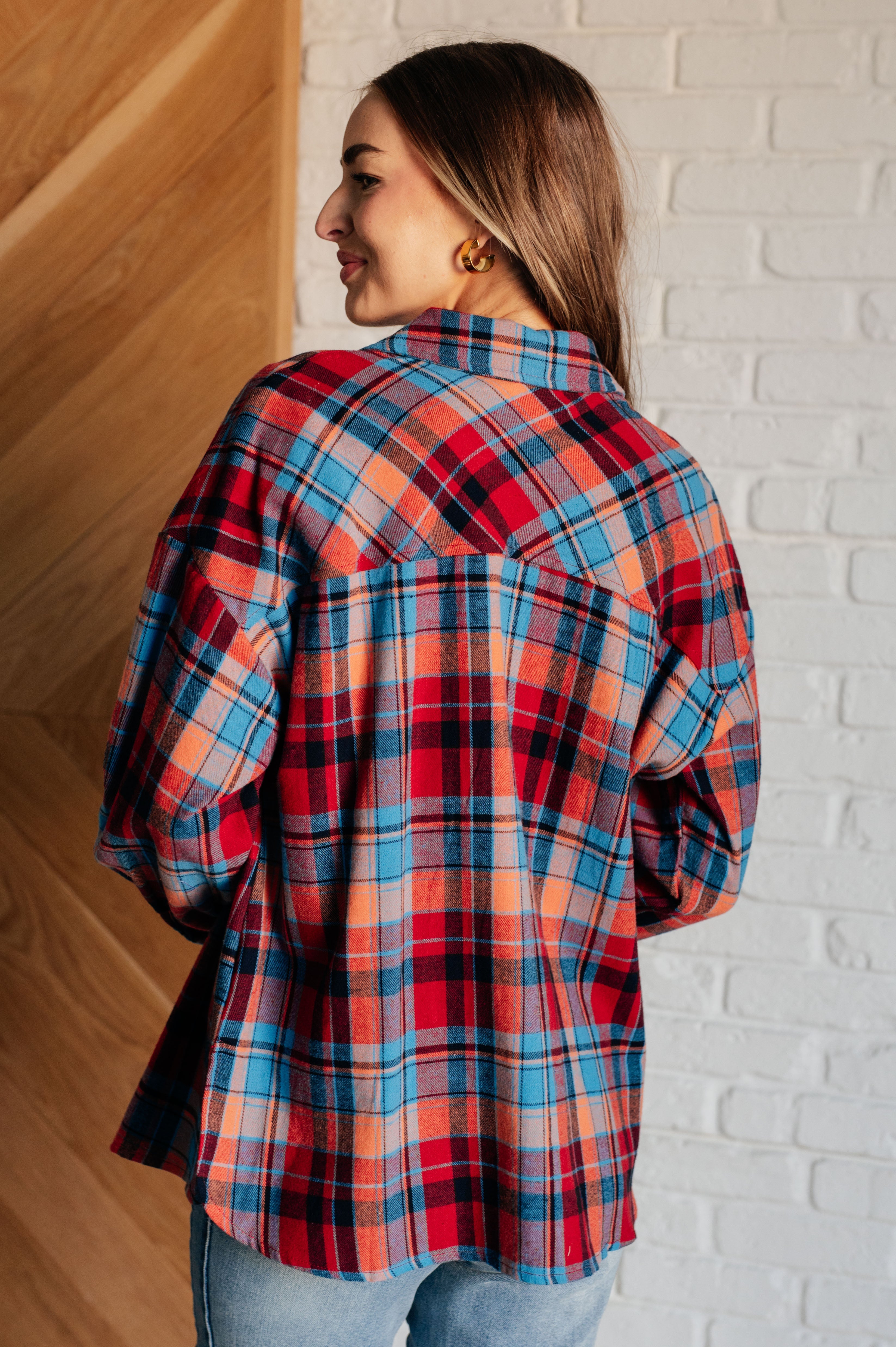 Flannel Plaid Button Up in Autumn