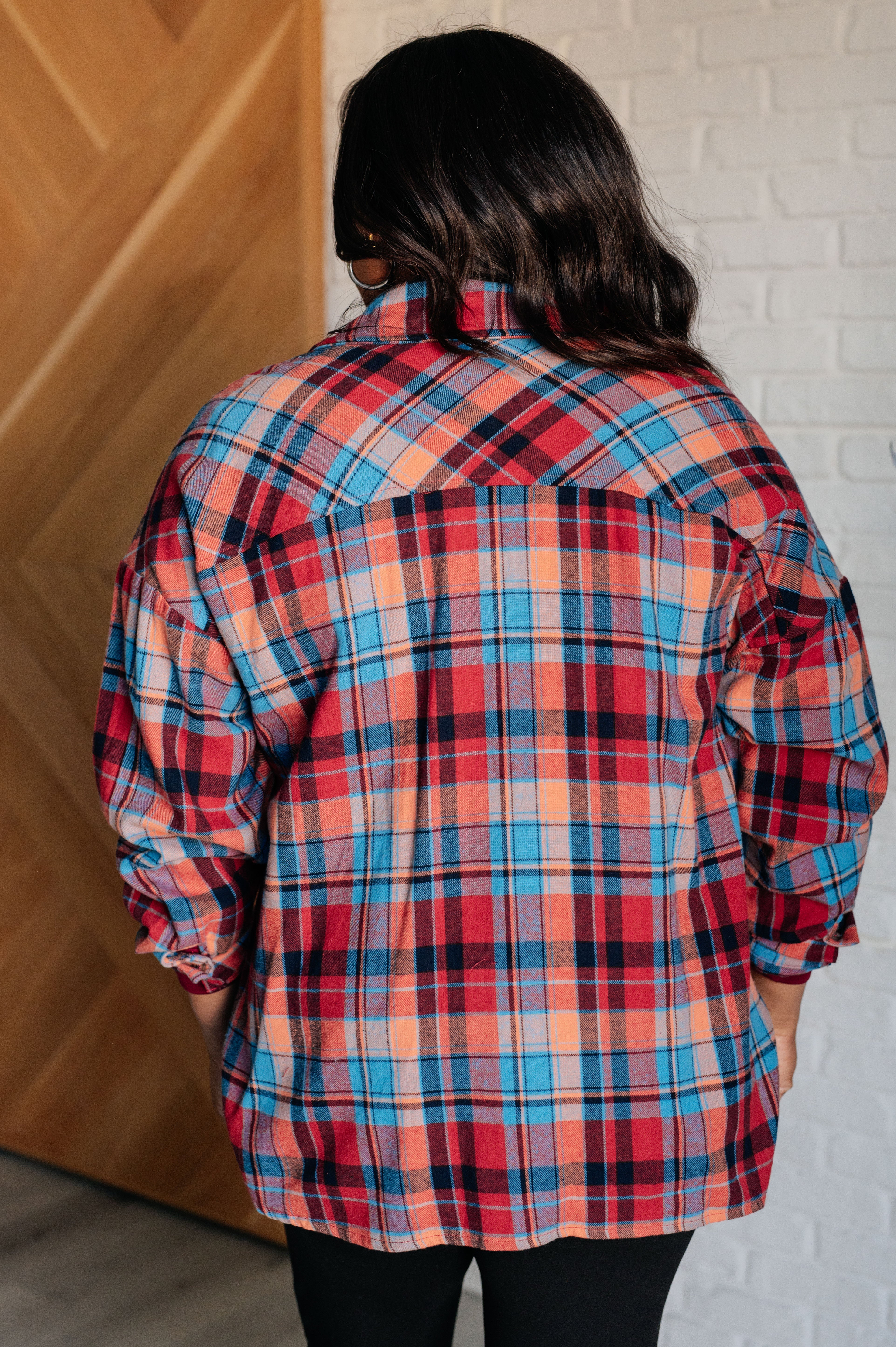 Flannel Plaid Button Up in Autumn