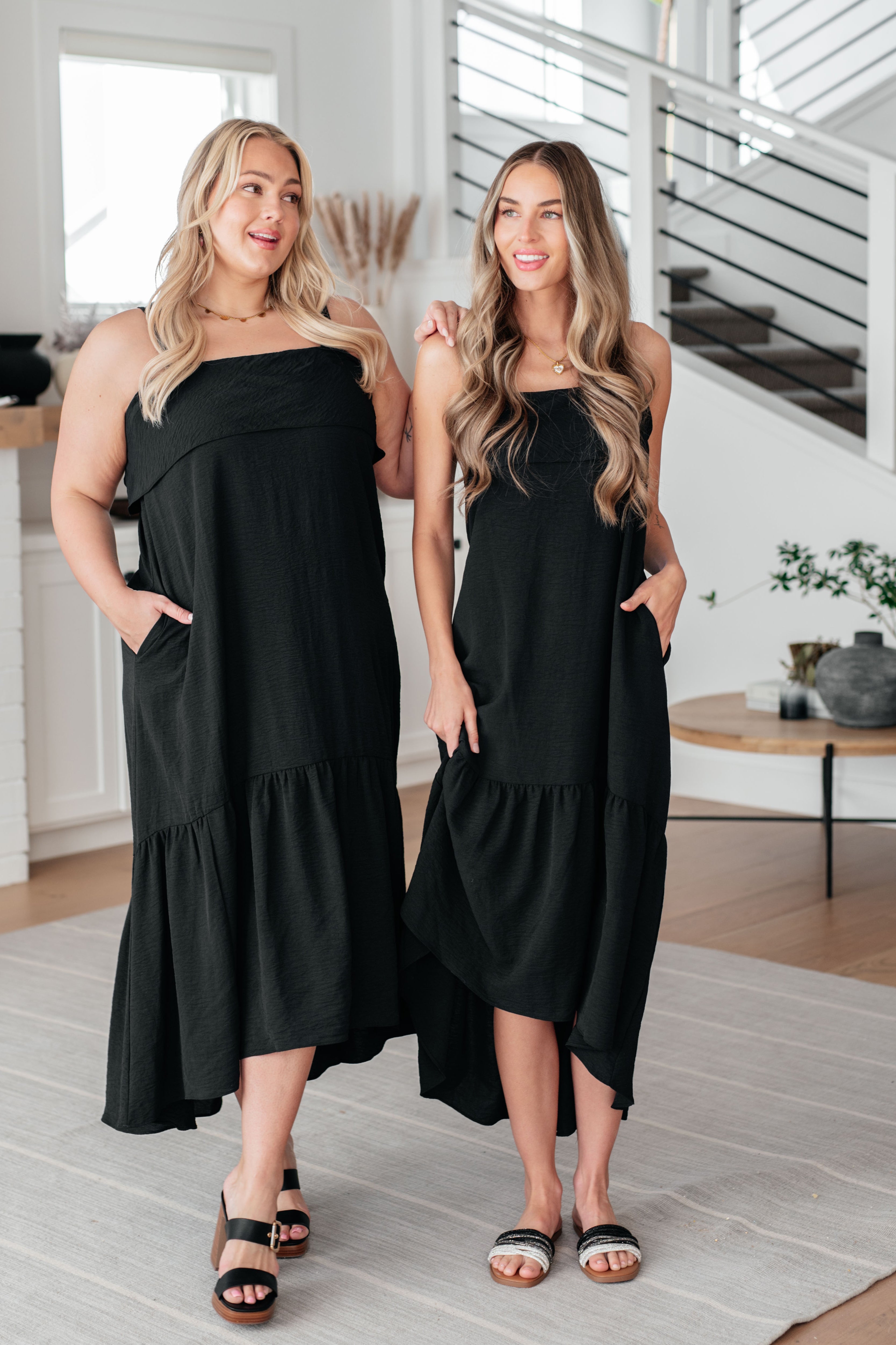 Midnight Tie Back Maxi Dress