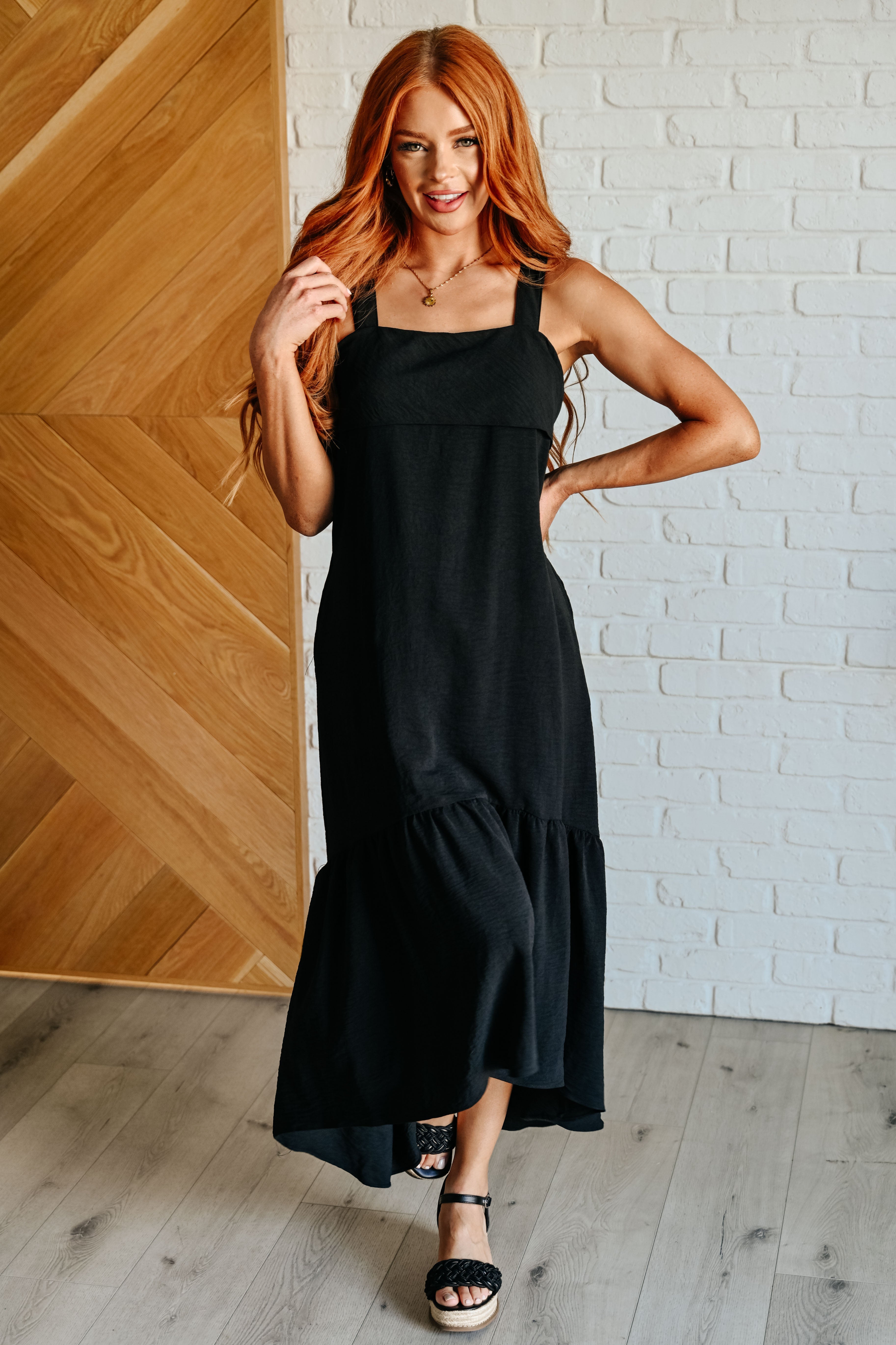 Midnight Tie Back Maxi Dress