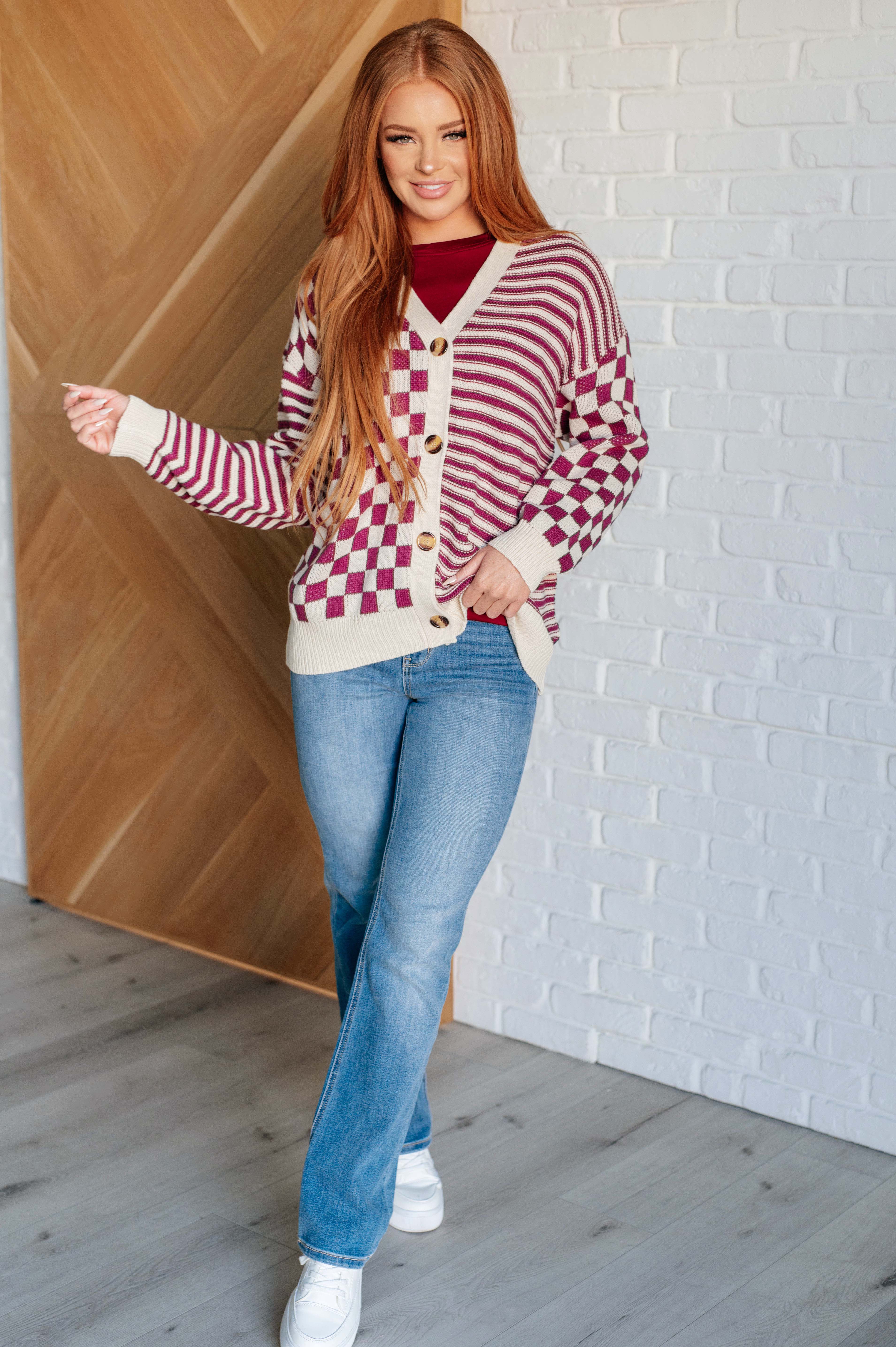 Swept Away Button Down Sweater Knit Cardigan