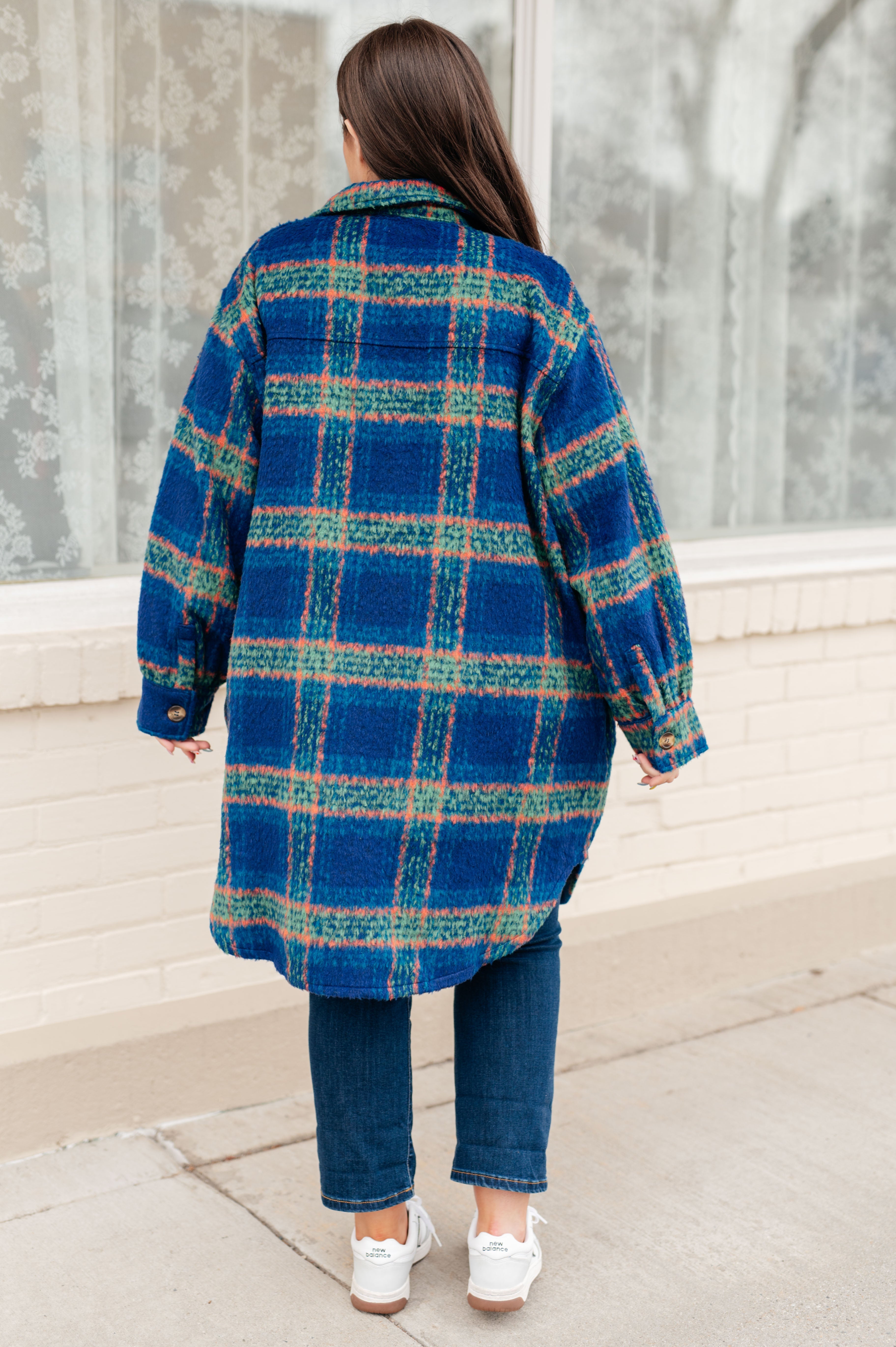 Oversized Layering Plaid Coat