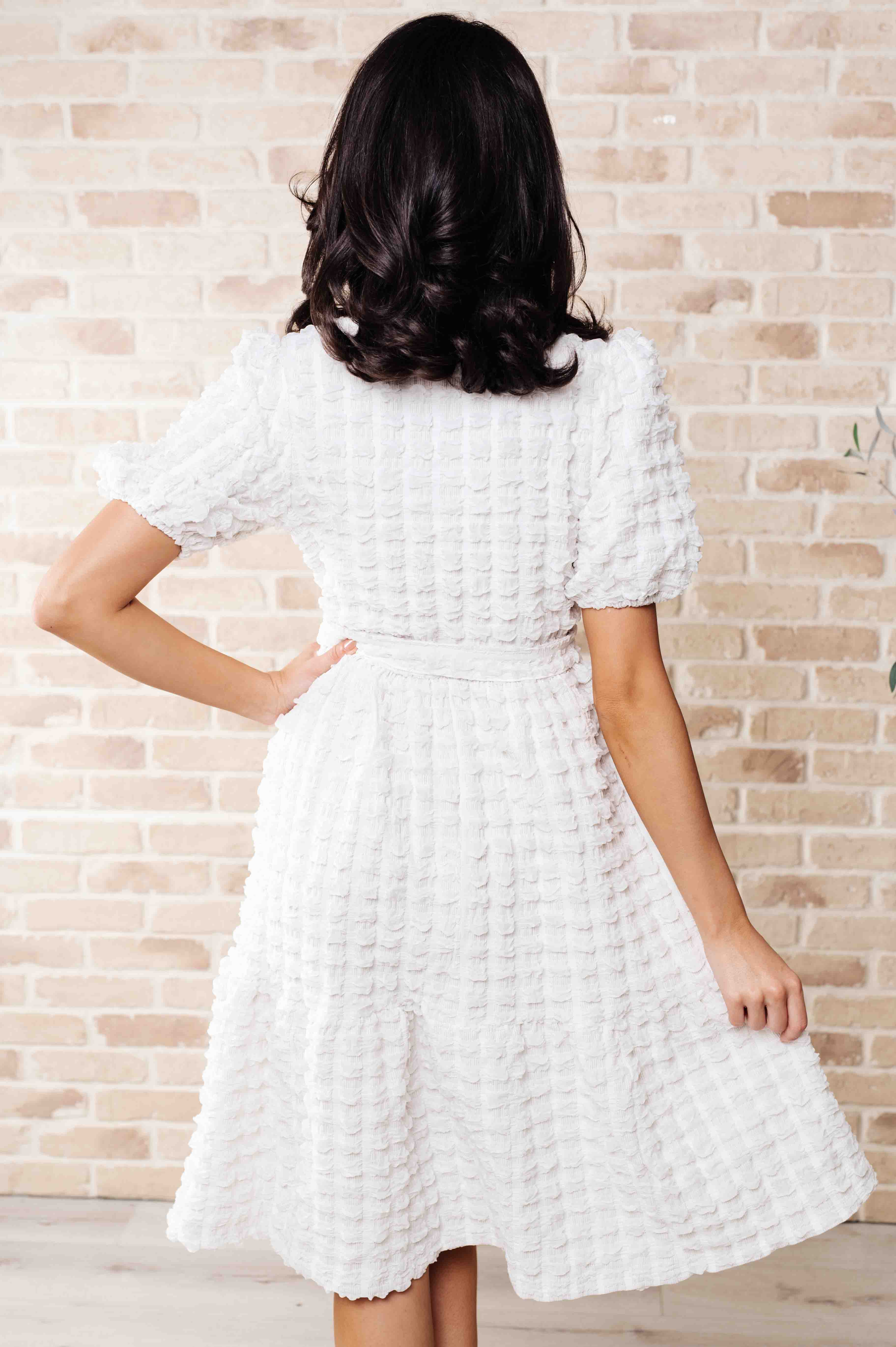 On Cloud Nine Bubble Midi Dress -FINAL SALE-