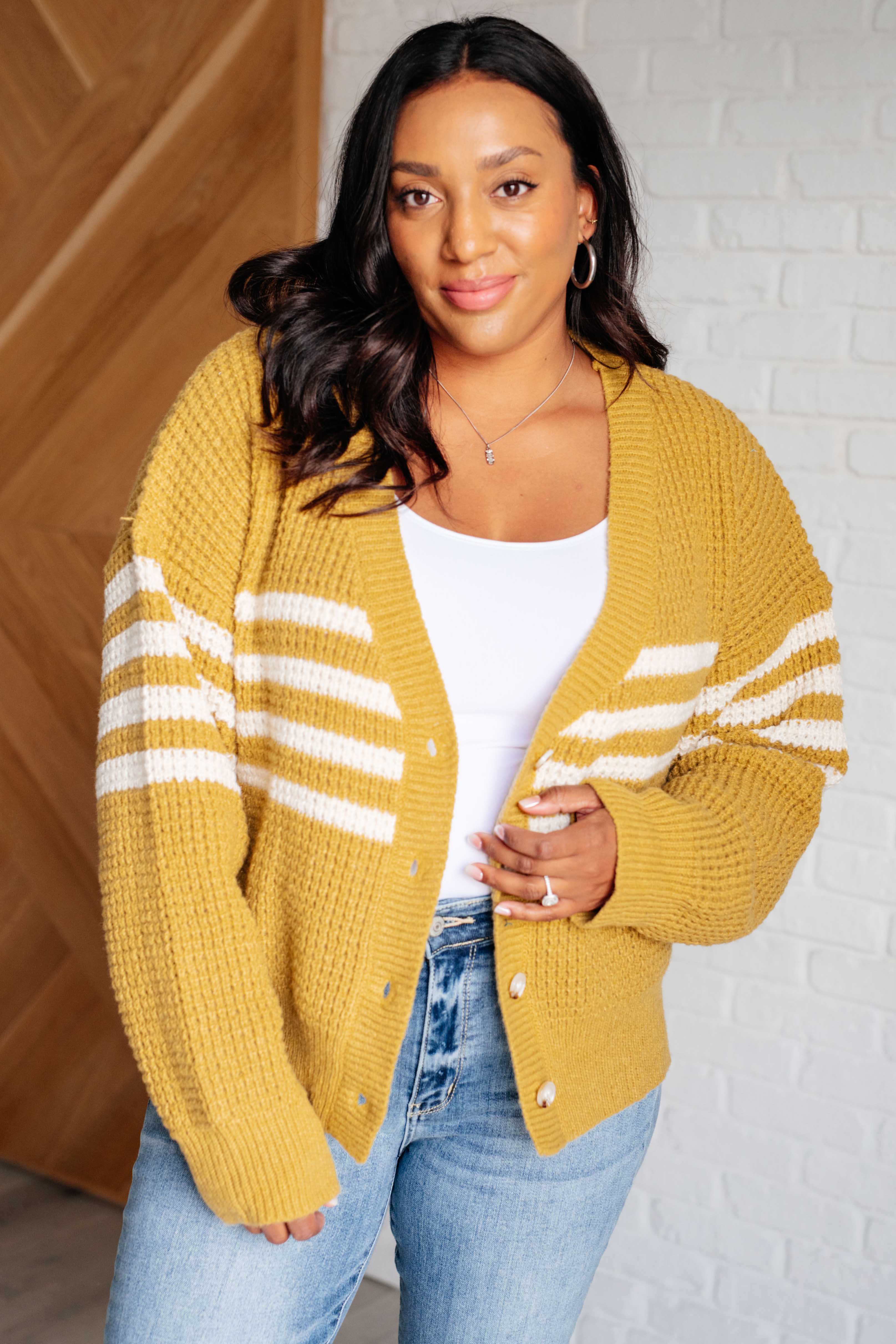 Varsity Striped Cardigan