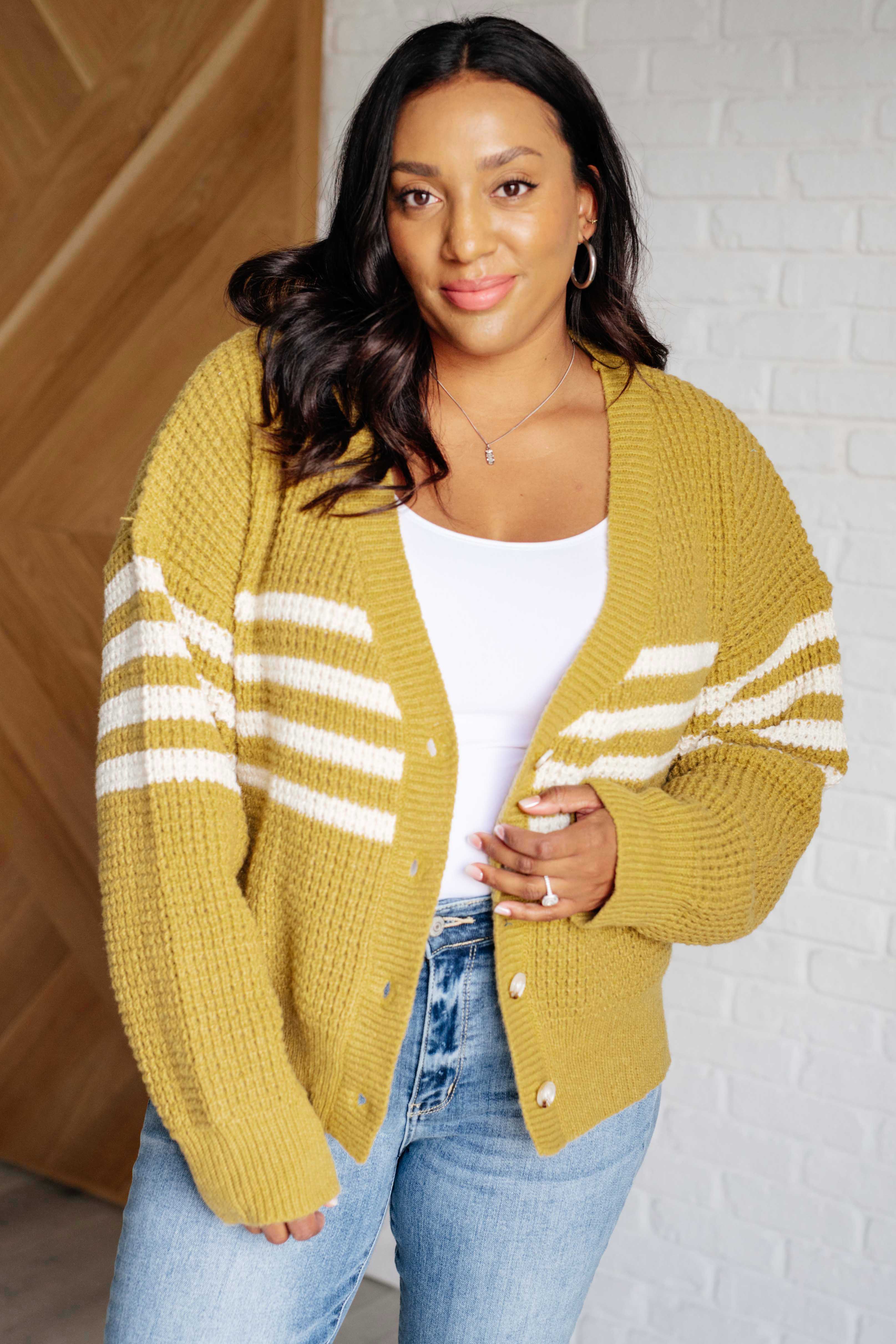 Varsity Striped Cardigan