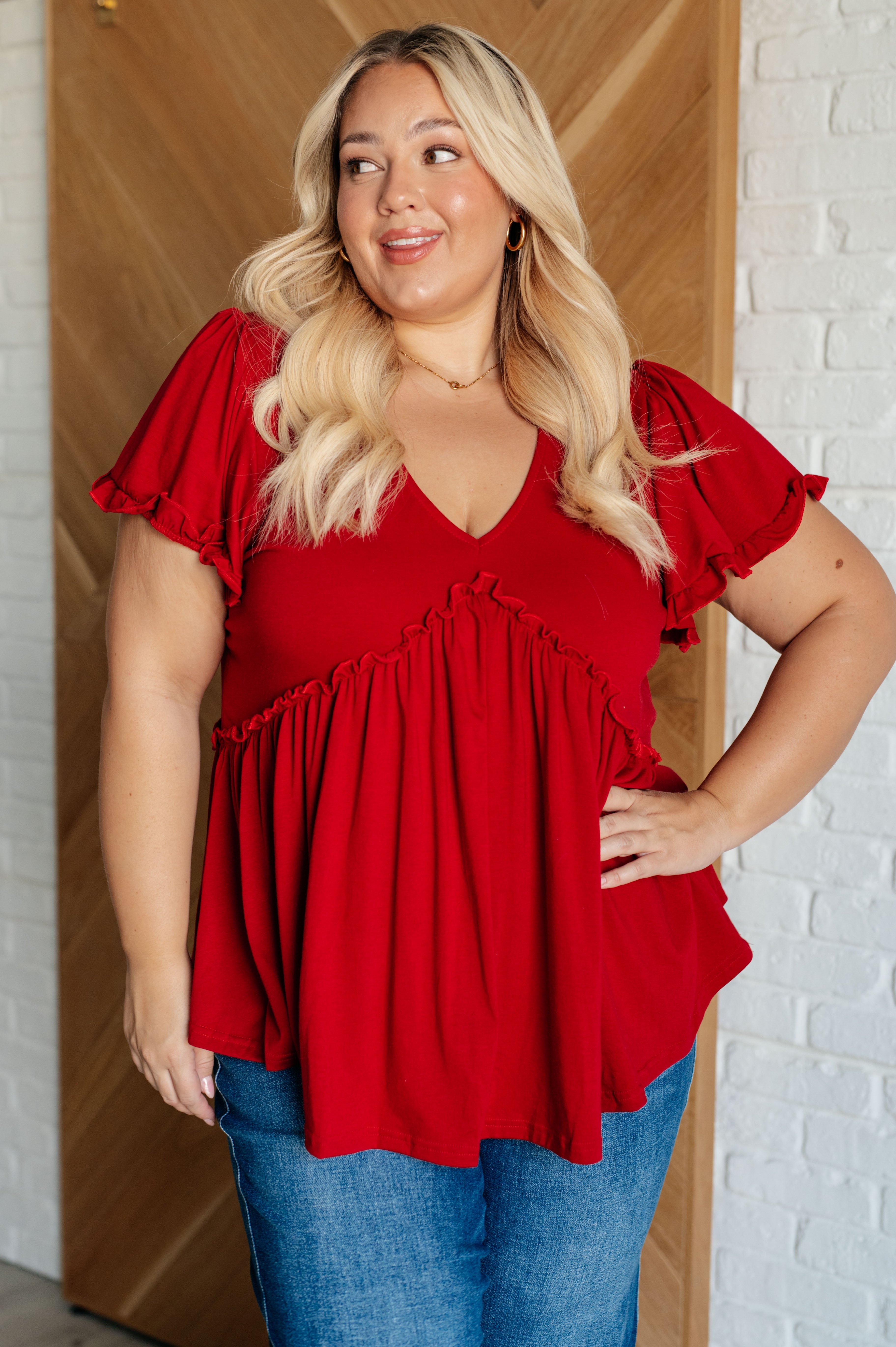 Ruffle Babydoll Top