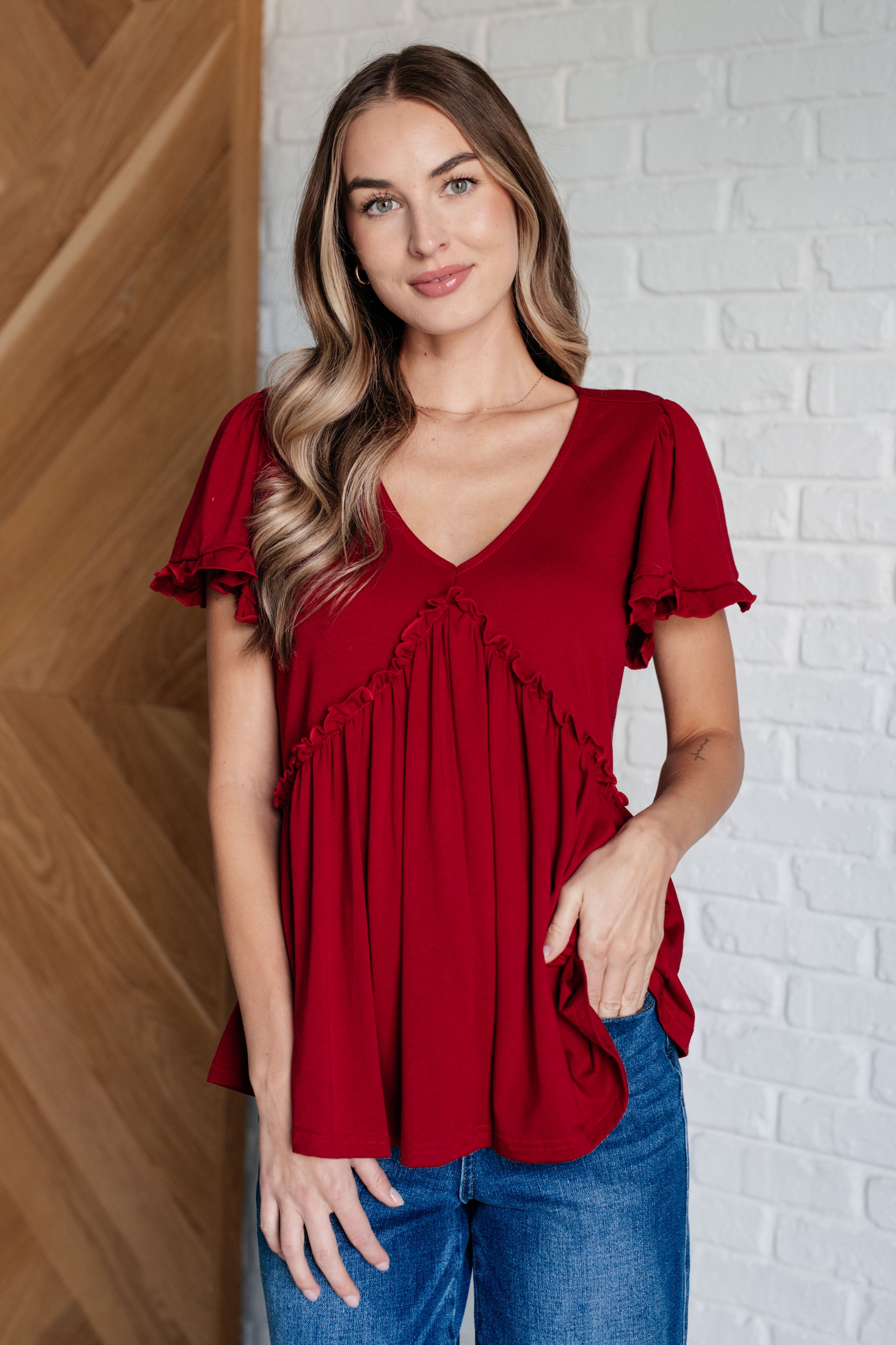 Ruffle Babydoll Top