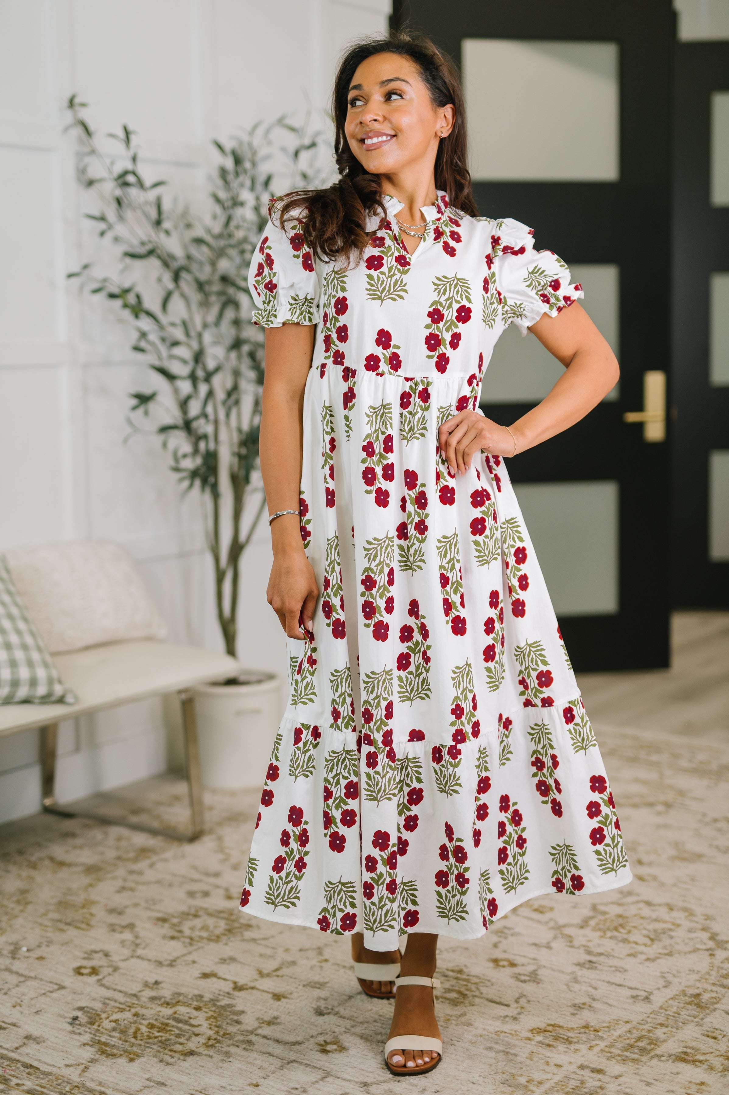 Quiet Life Tiered Cotton Dress in White