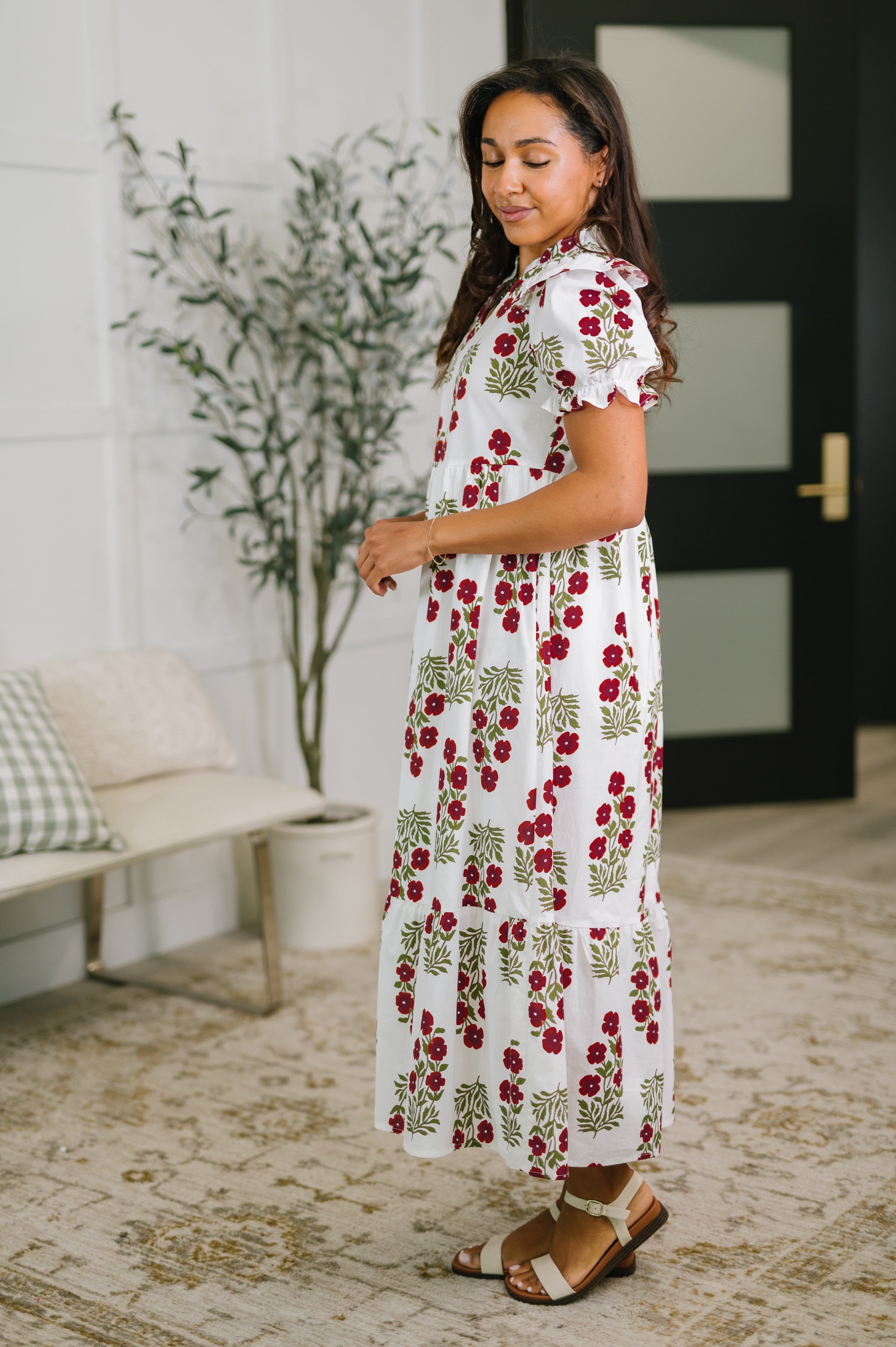Quiet Life Tiered Cotton Dress in White