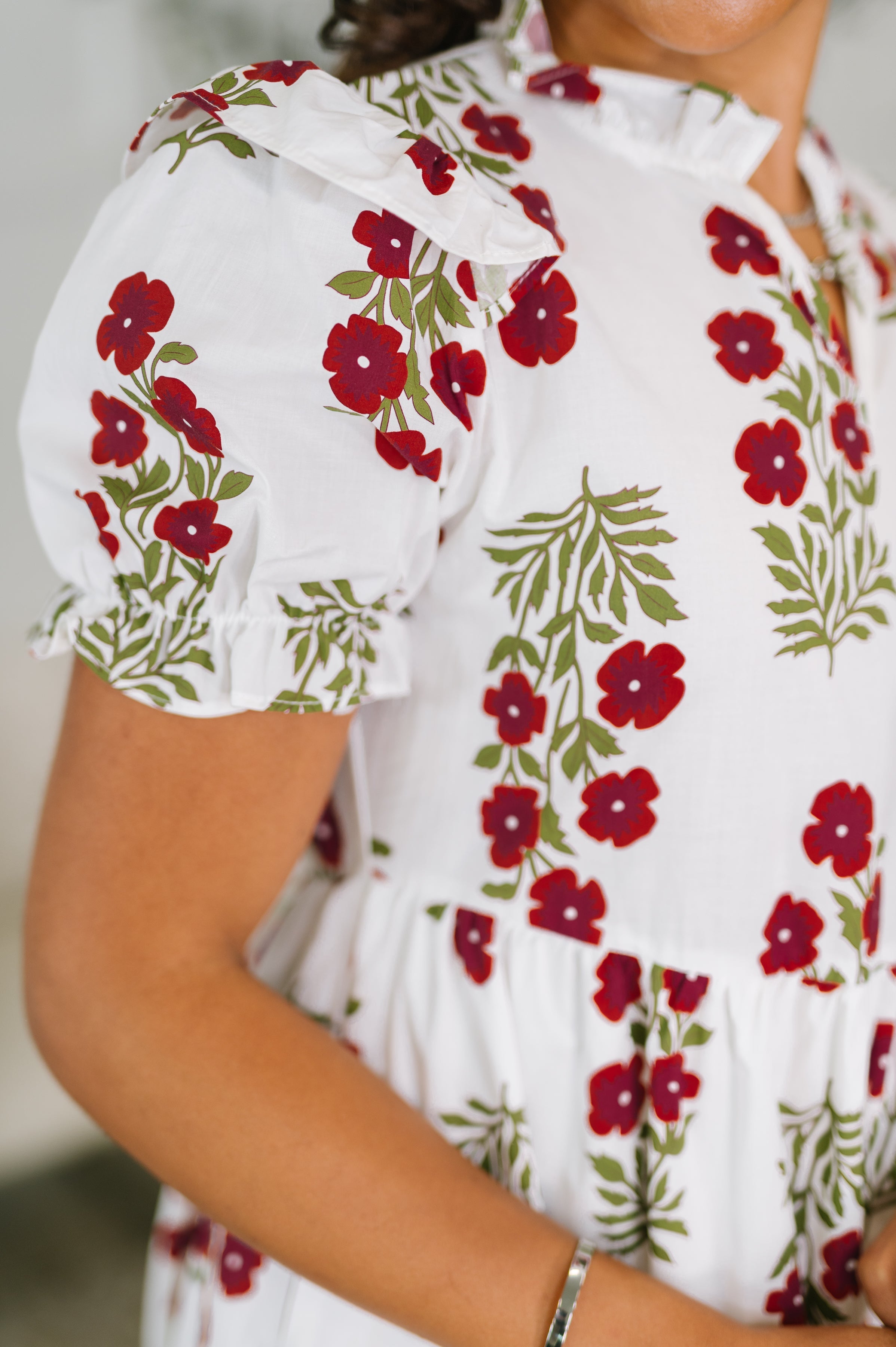 Quiet Life Tiered Cotton Dress in White