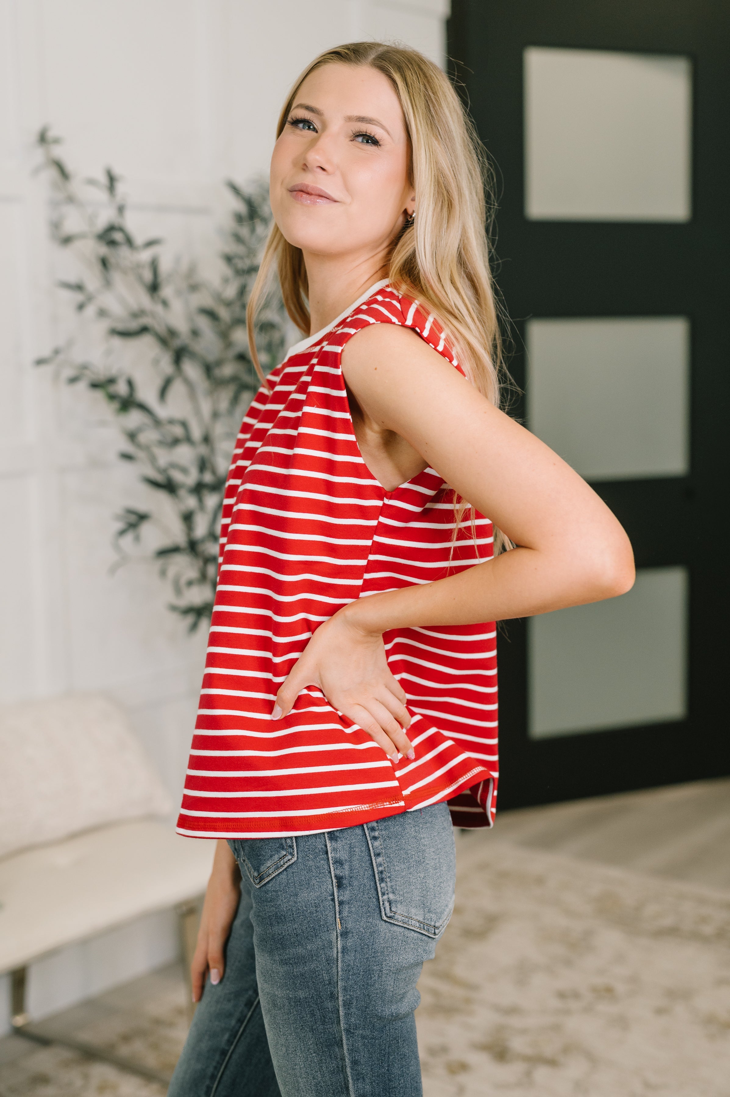 Striped Cutie Tee in Red
