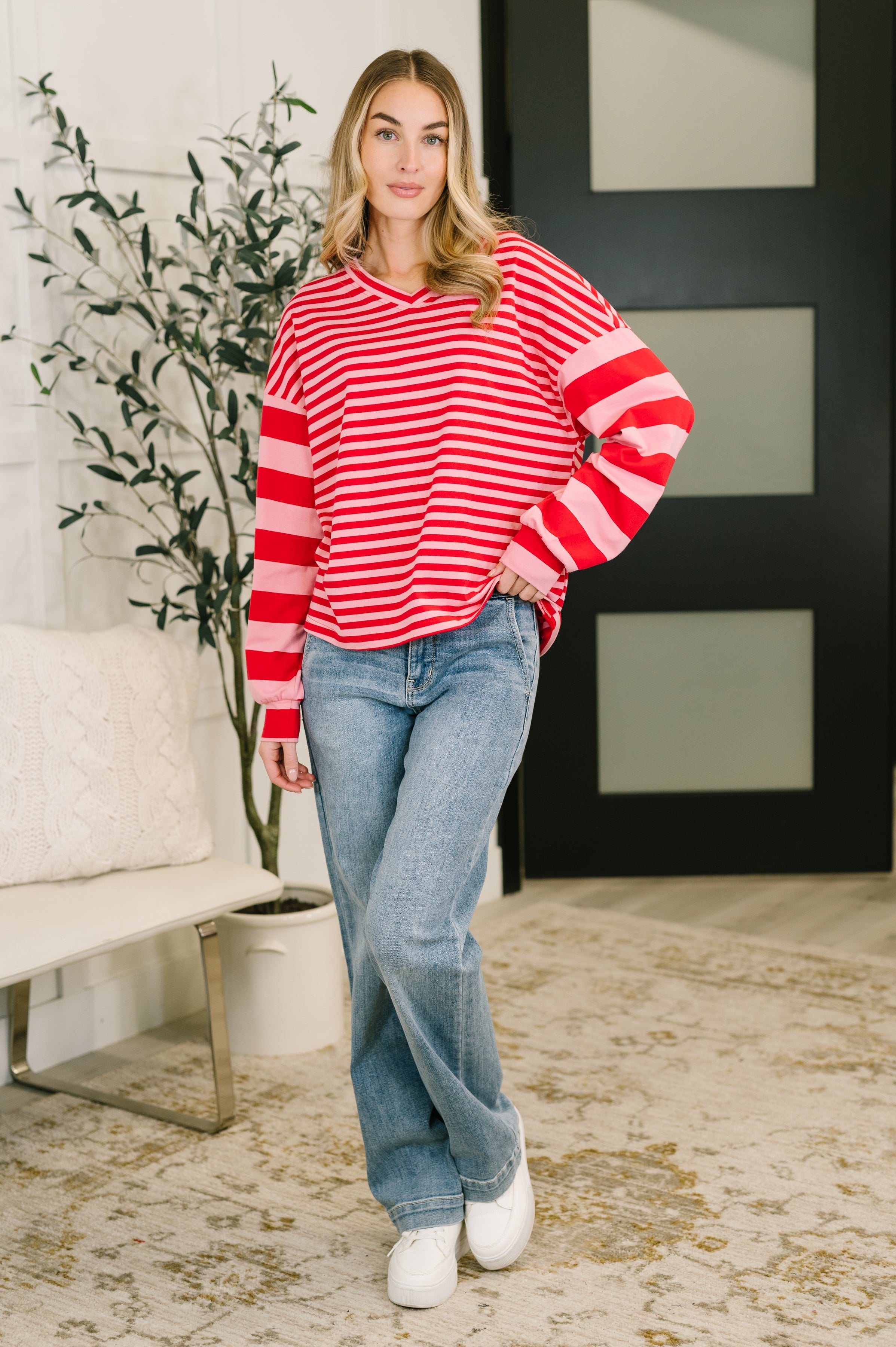 Candy Cane Lane Pullover Top
