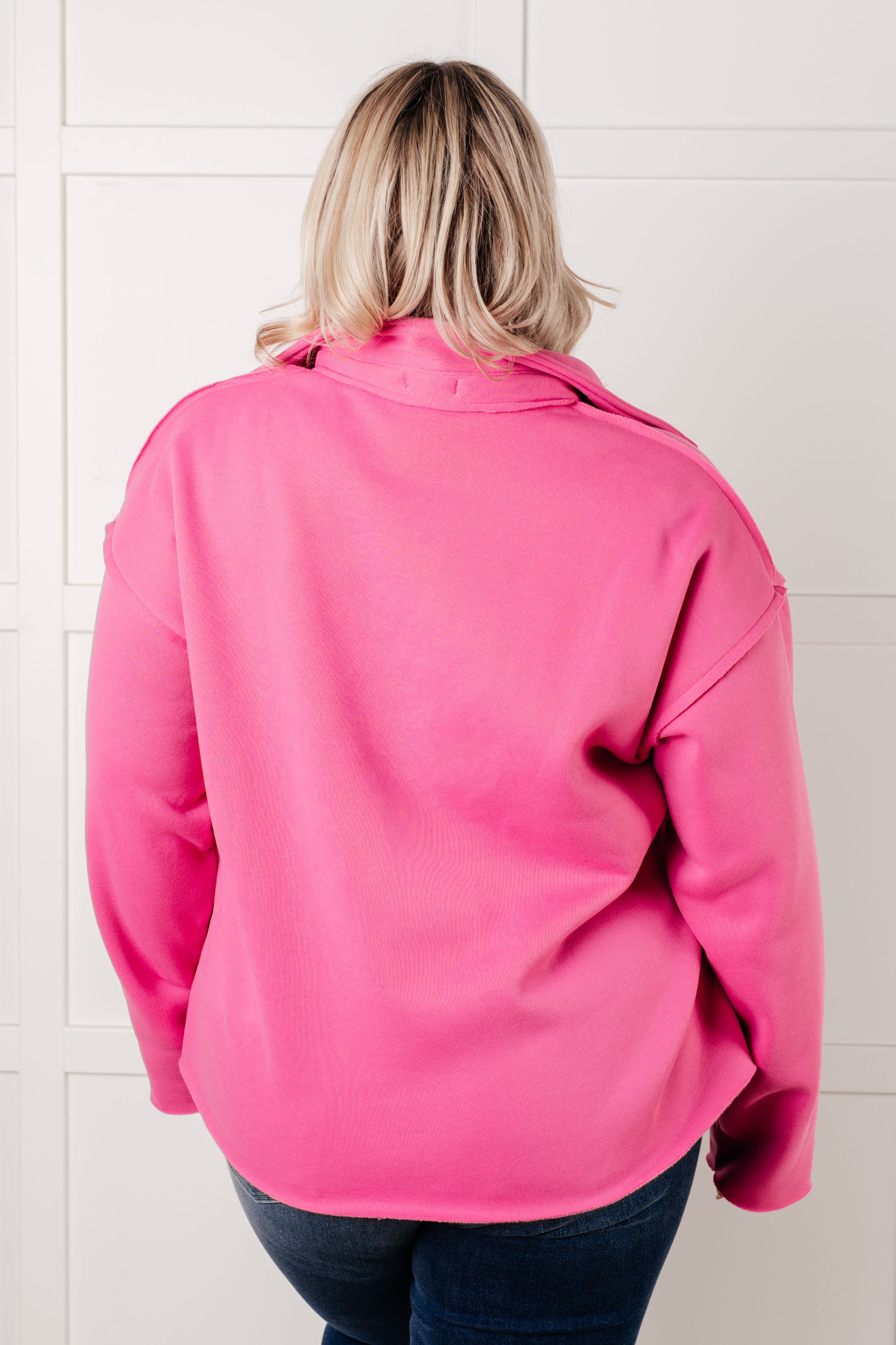 Blushing Pink Fleece Pullover Top