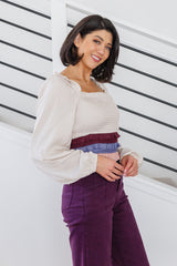 Shirley Smocked Ruffle Crop Top -SALE- (SIZE SMALL LEFT)