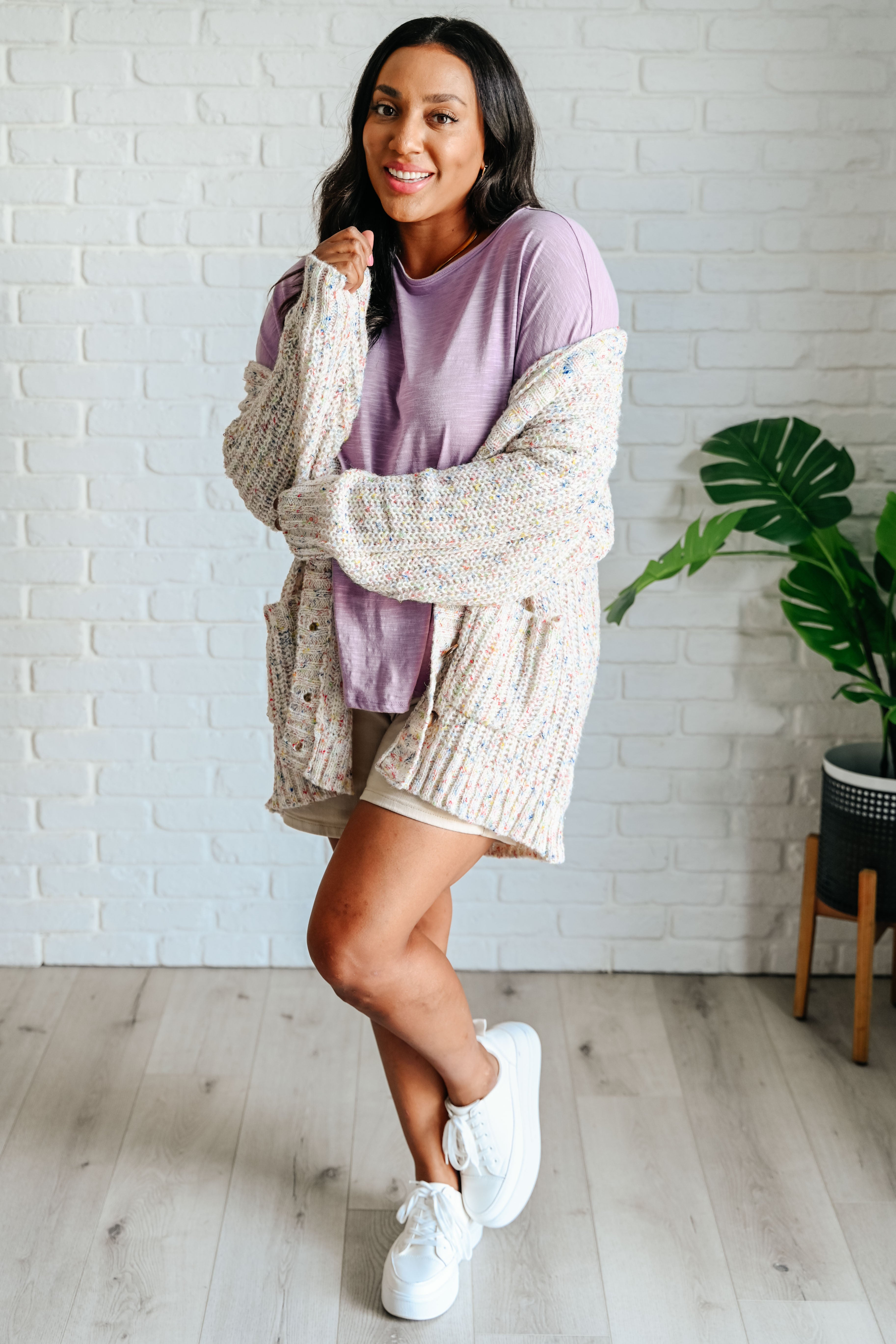 Confetti Cake Sweater Knit Cardigan