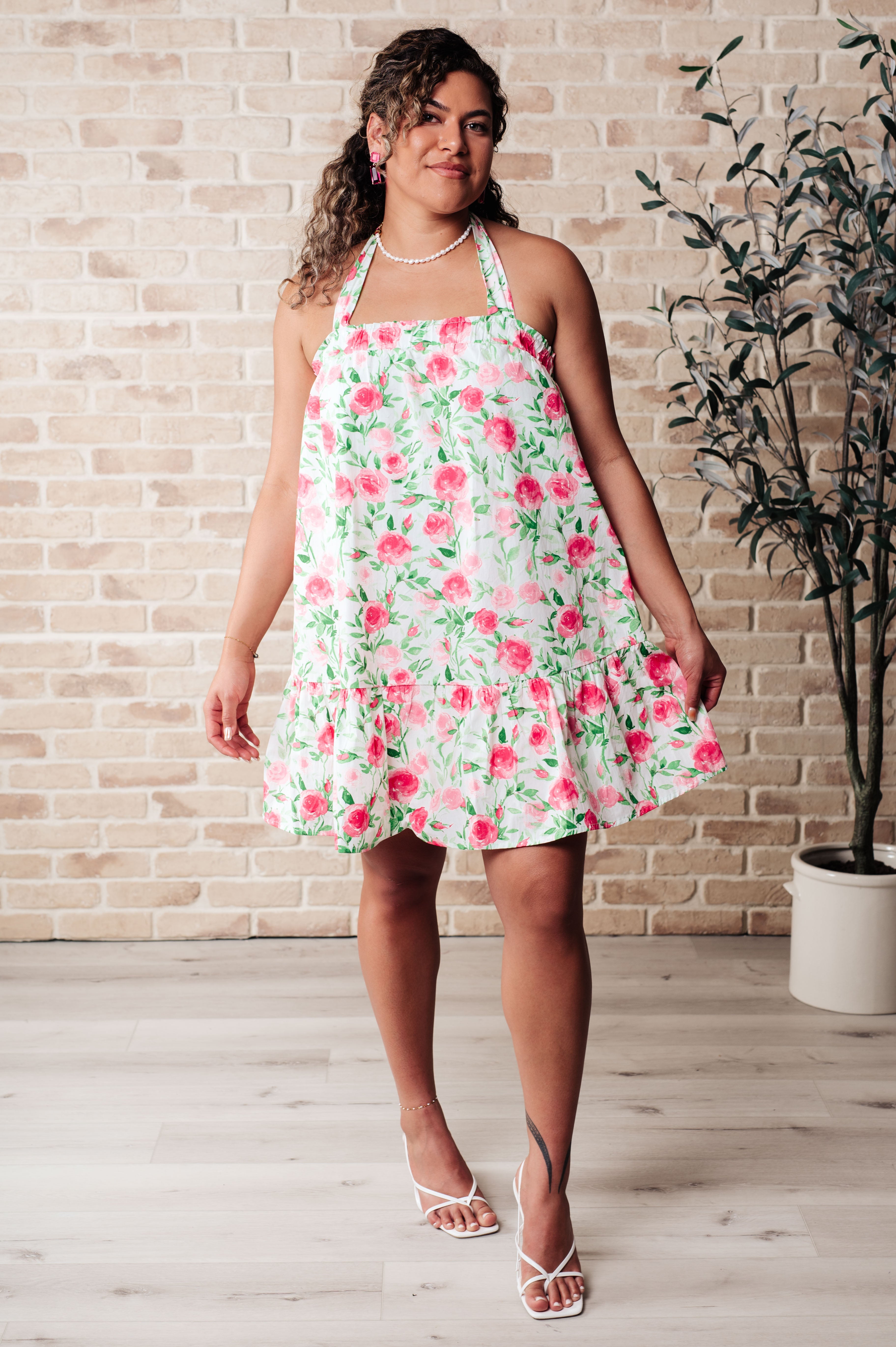 Sunny Days Floral Dress in Pink