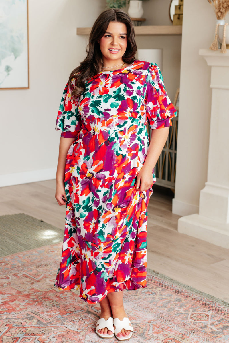 Stroll in the Park Floral Maxi Dress