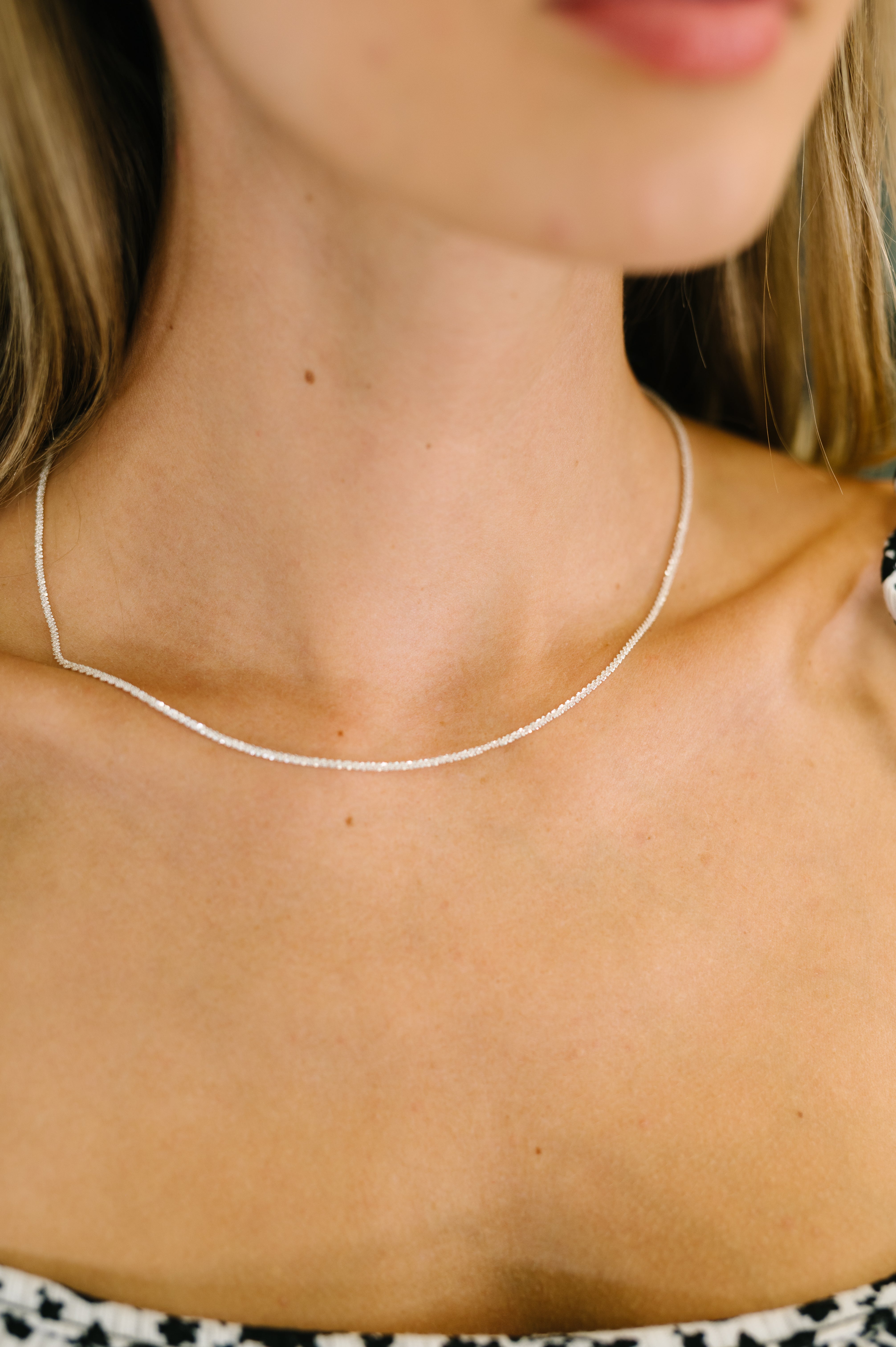 Subtle Sparkle Dainty Necklace 925 Silver