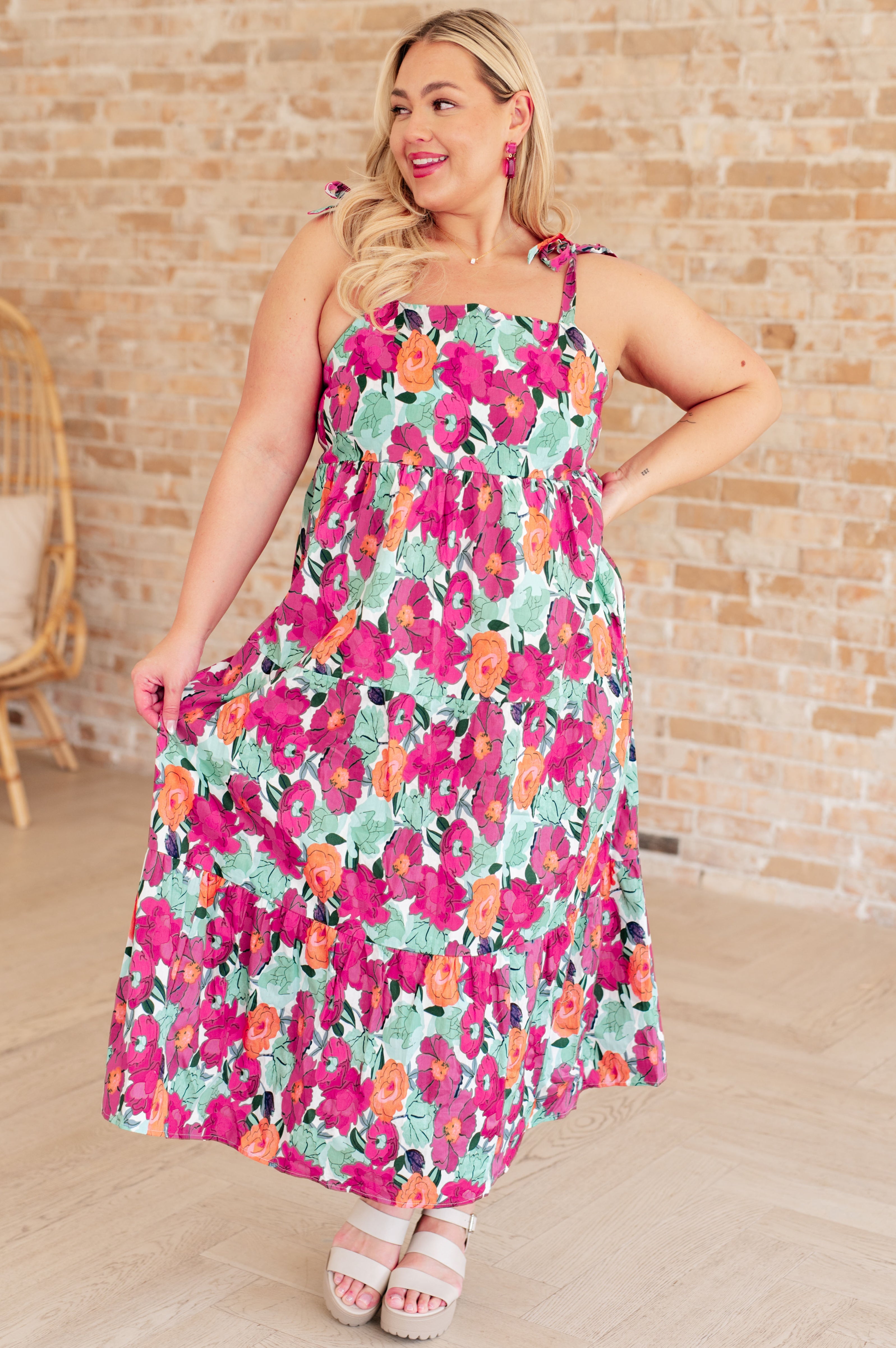 Someplace Warm Tiered Maxi Dress