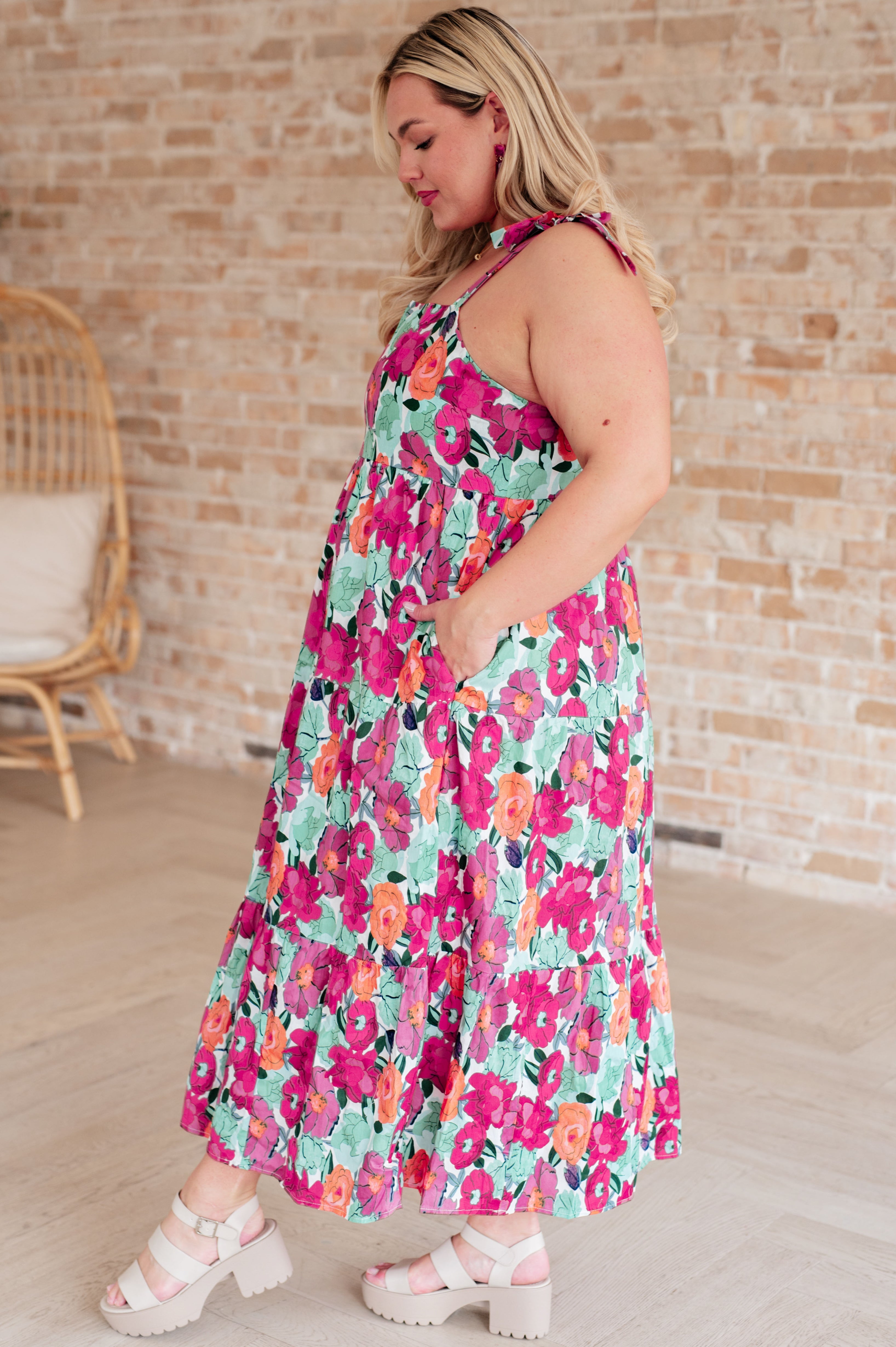 Someplace Warm Tiered Maxi Dress