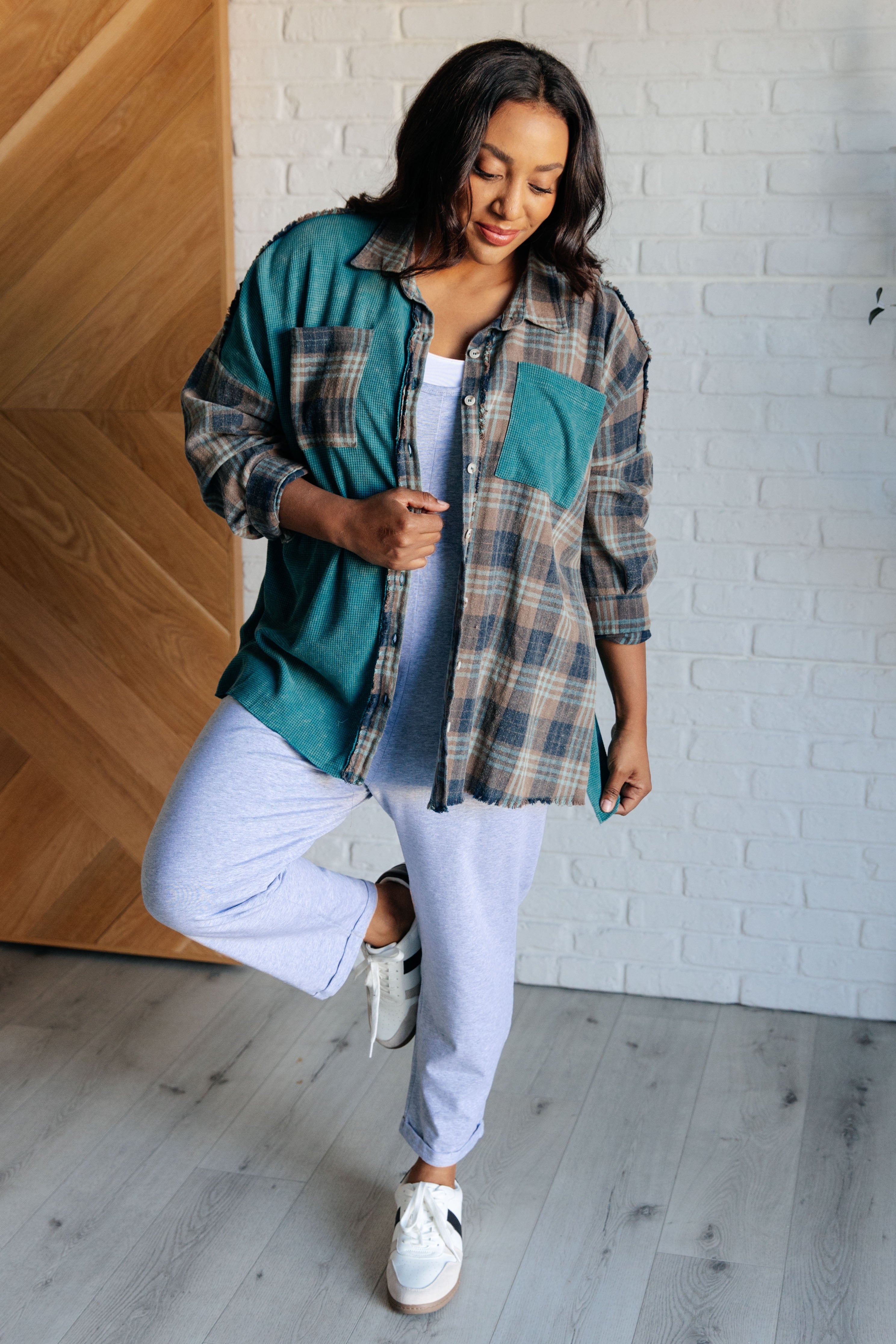 Thermal Plaid Button Up In Fall Flannel