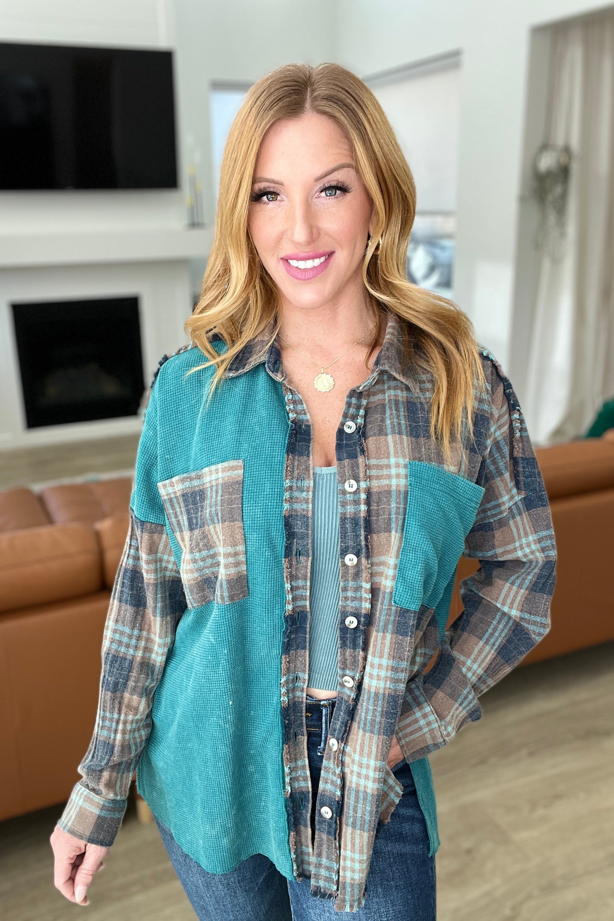 Thermal Plaid Button Up In Fall Flannel