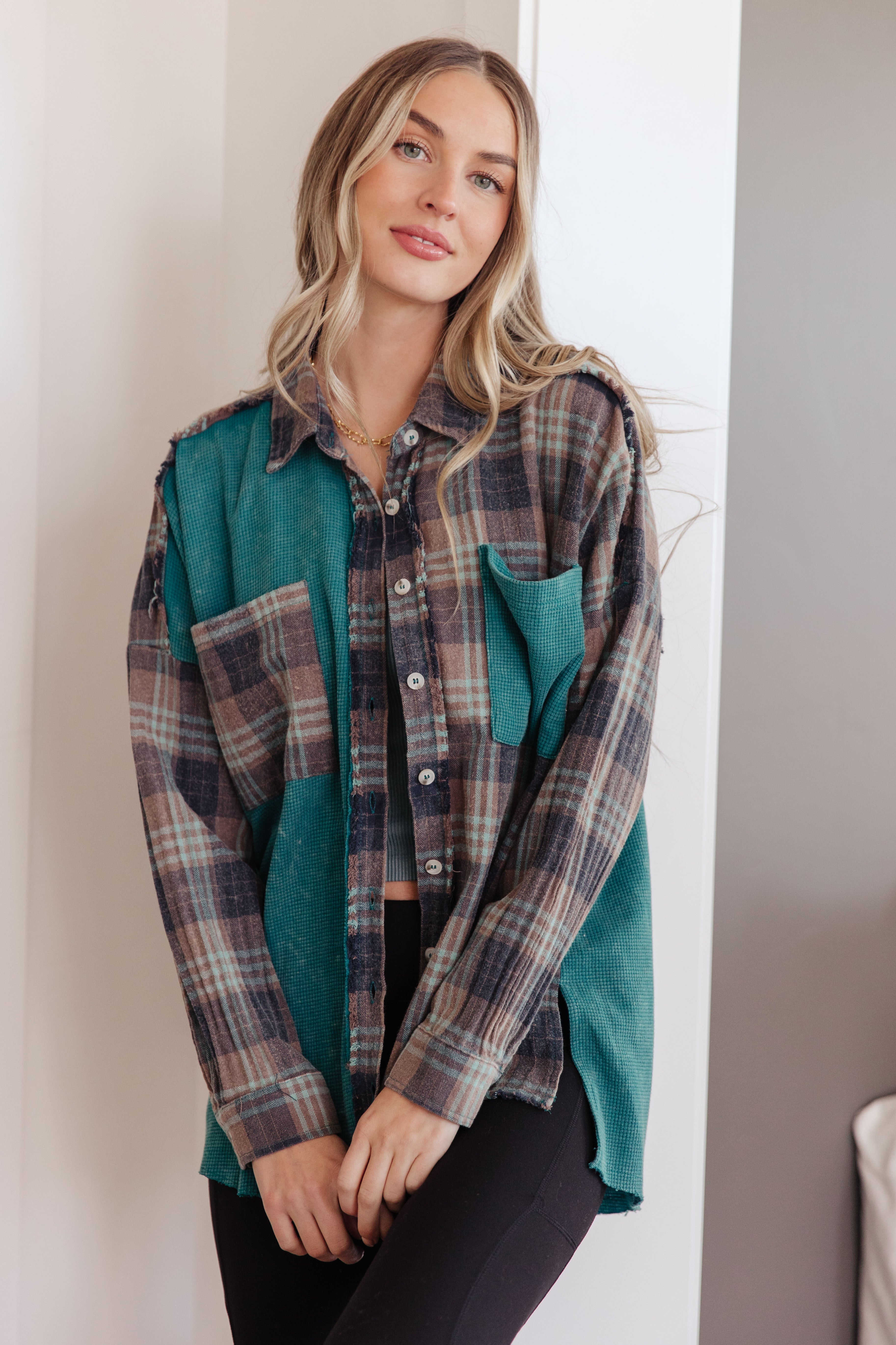 Thermal Plaid Button Up In Fall Flannel