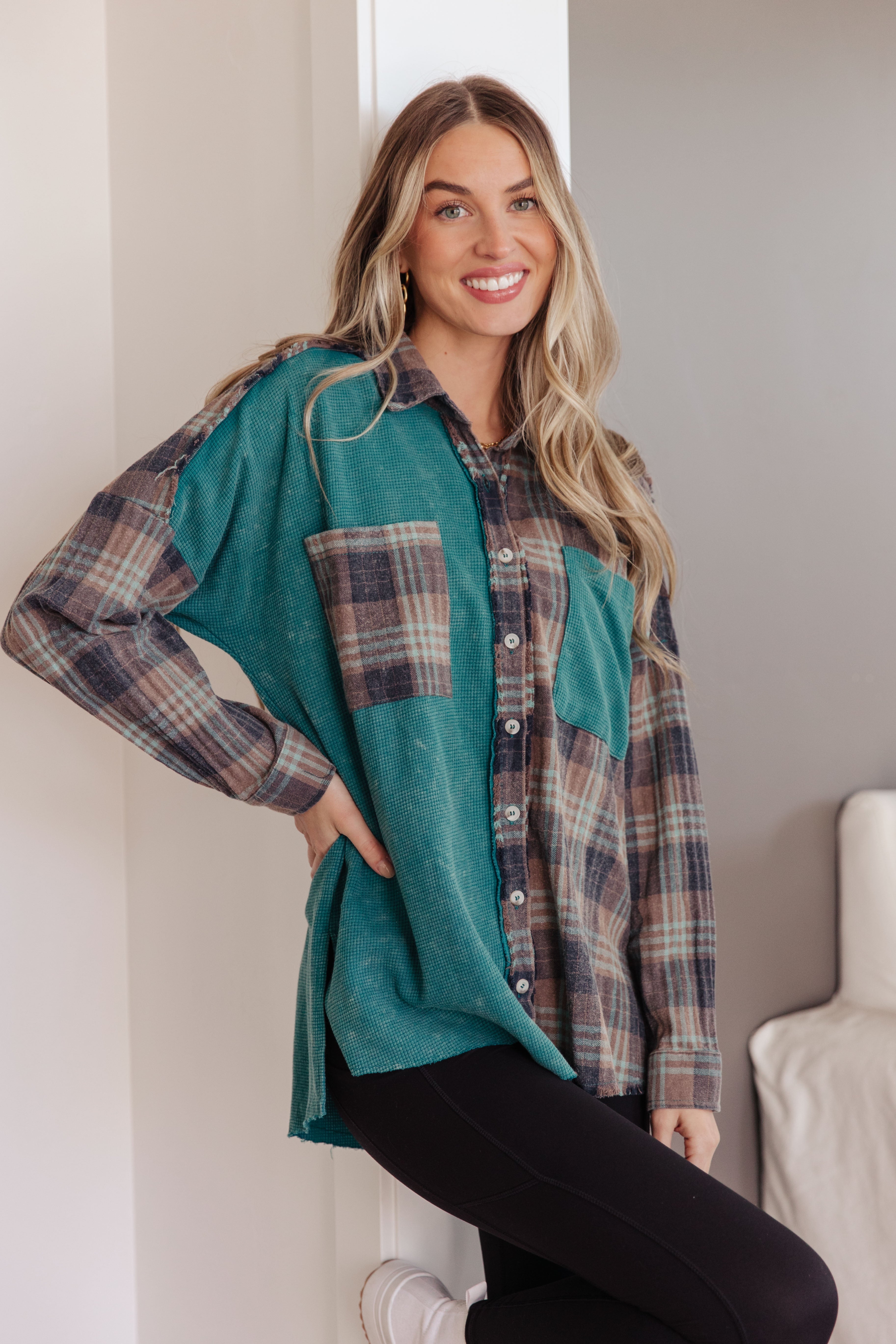 Thermal Plaid Button Up In Fall Flannel