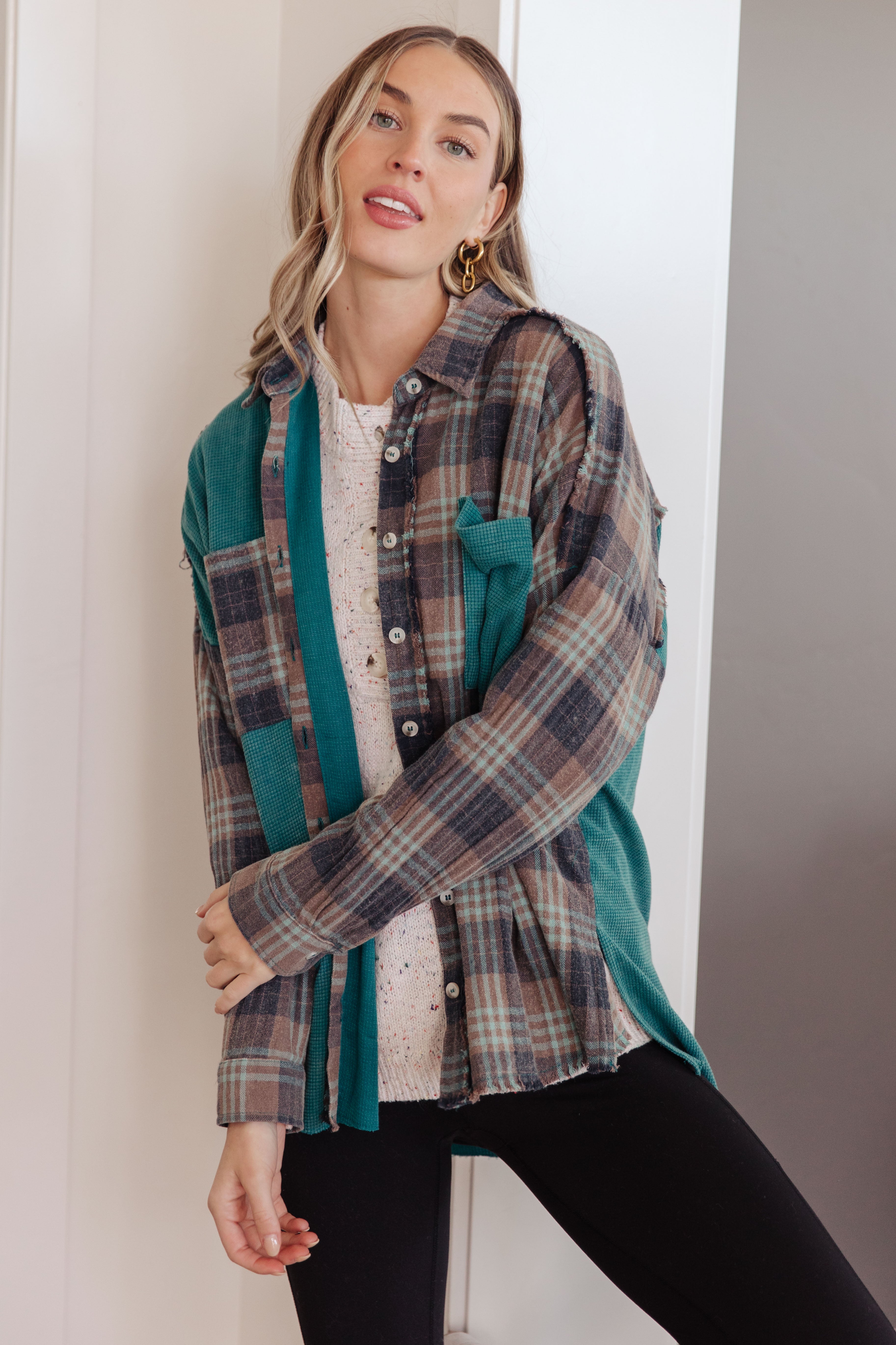 Thermal Plaid Button Up In Fall Flannel