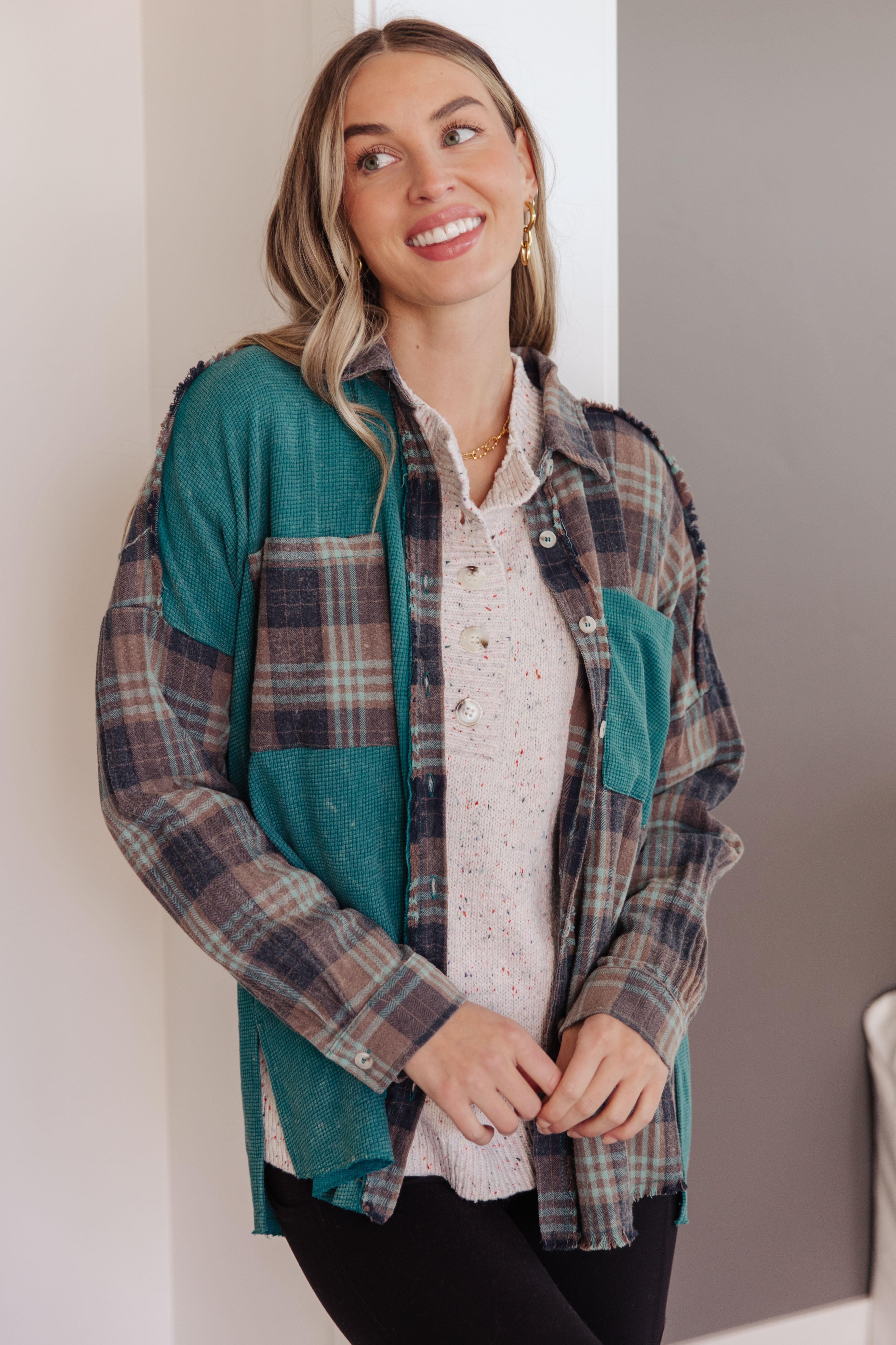 Thermal Plaid Button Up In Fall Flannel