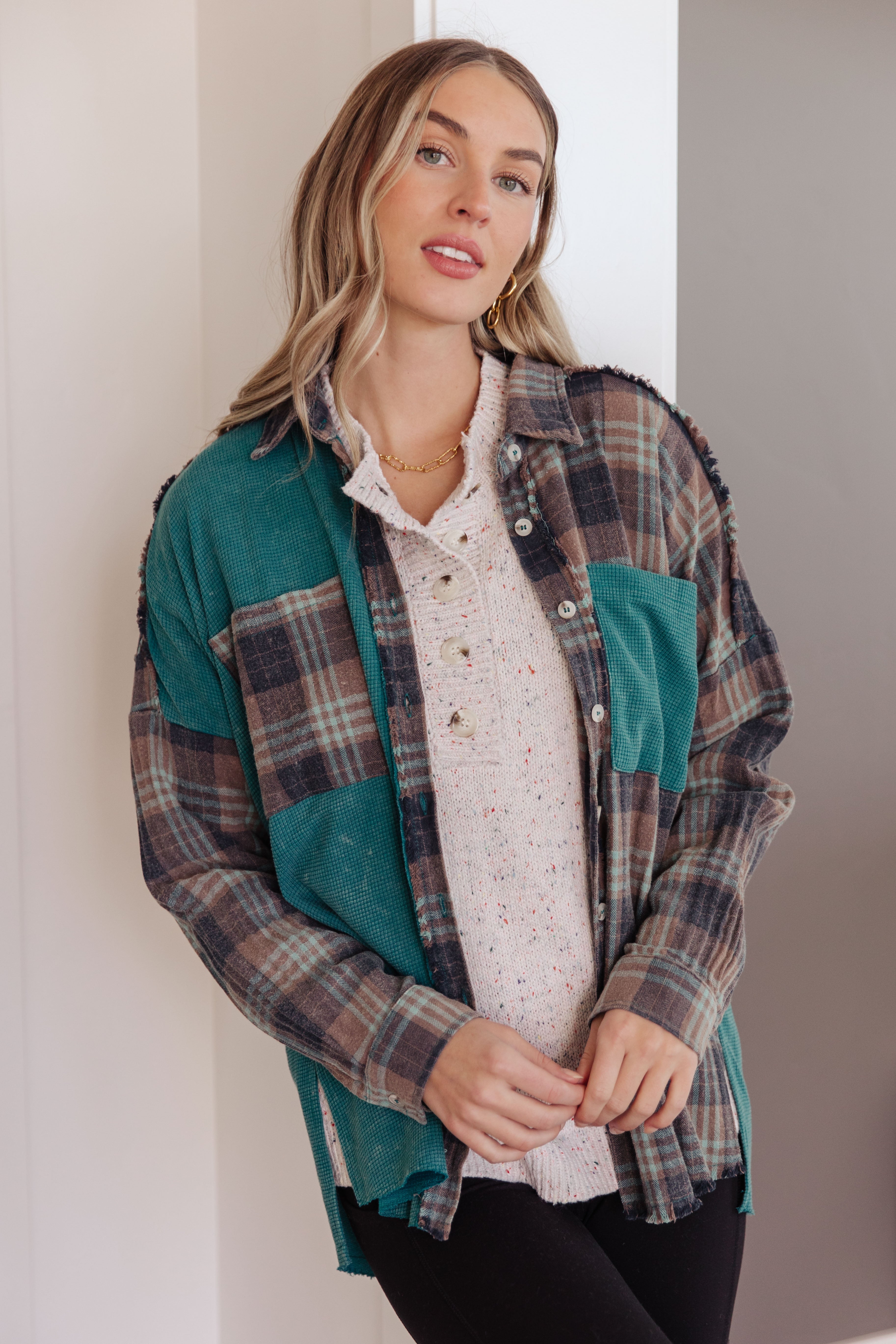 Thermal Plaid Button Up In Fall Flannel