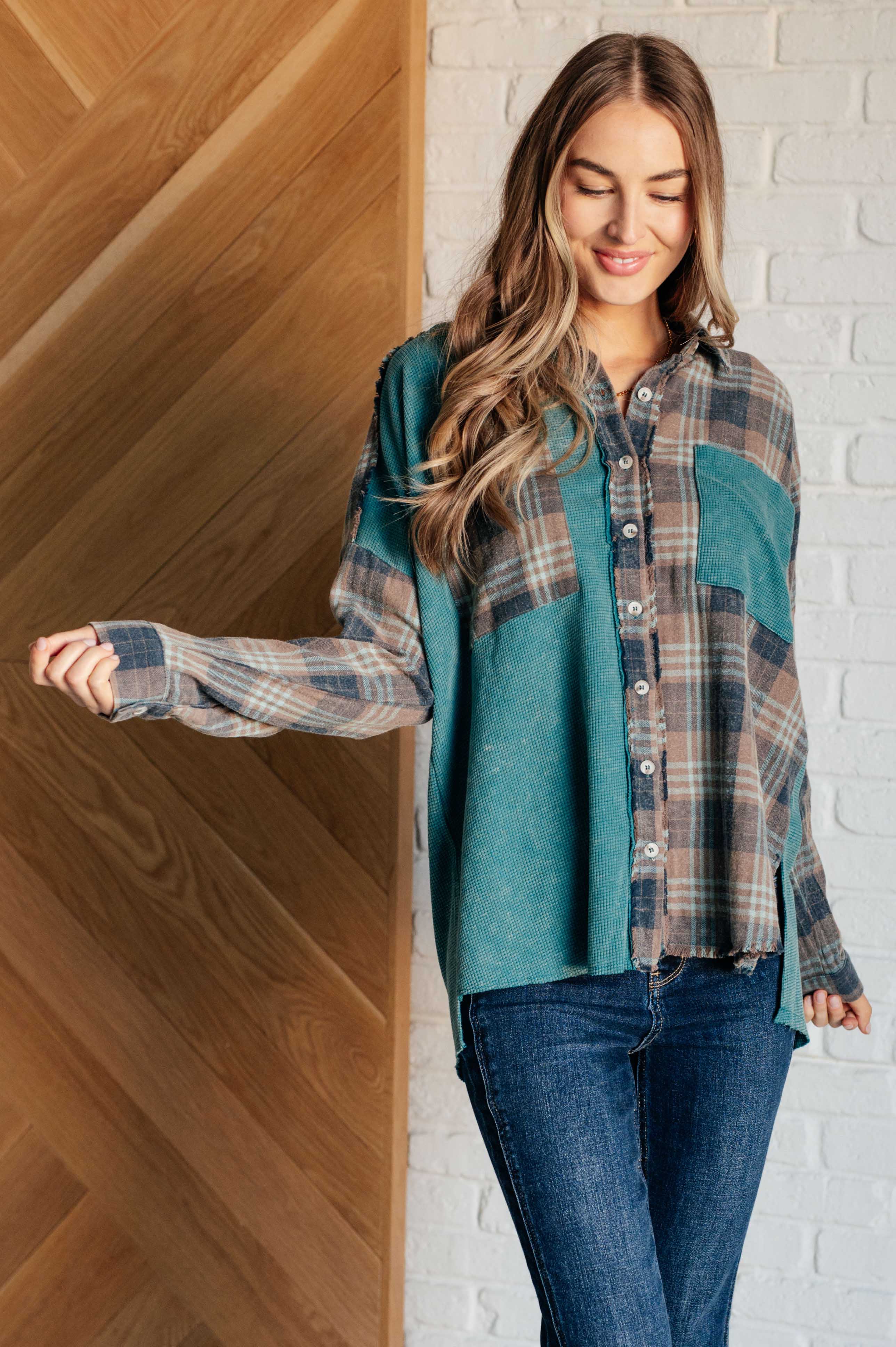 Thermal Plaid Button Up In Fall Flannel